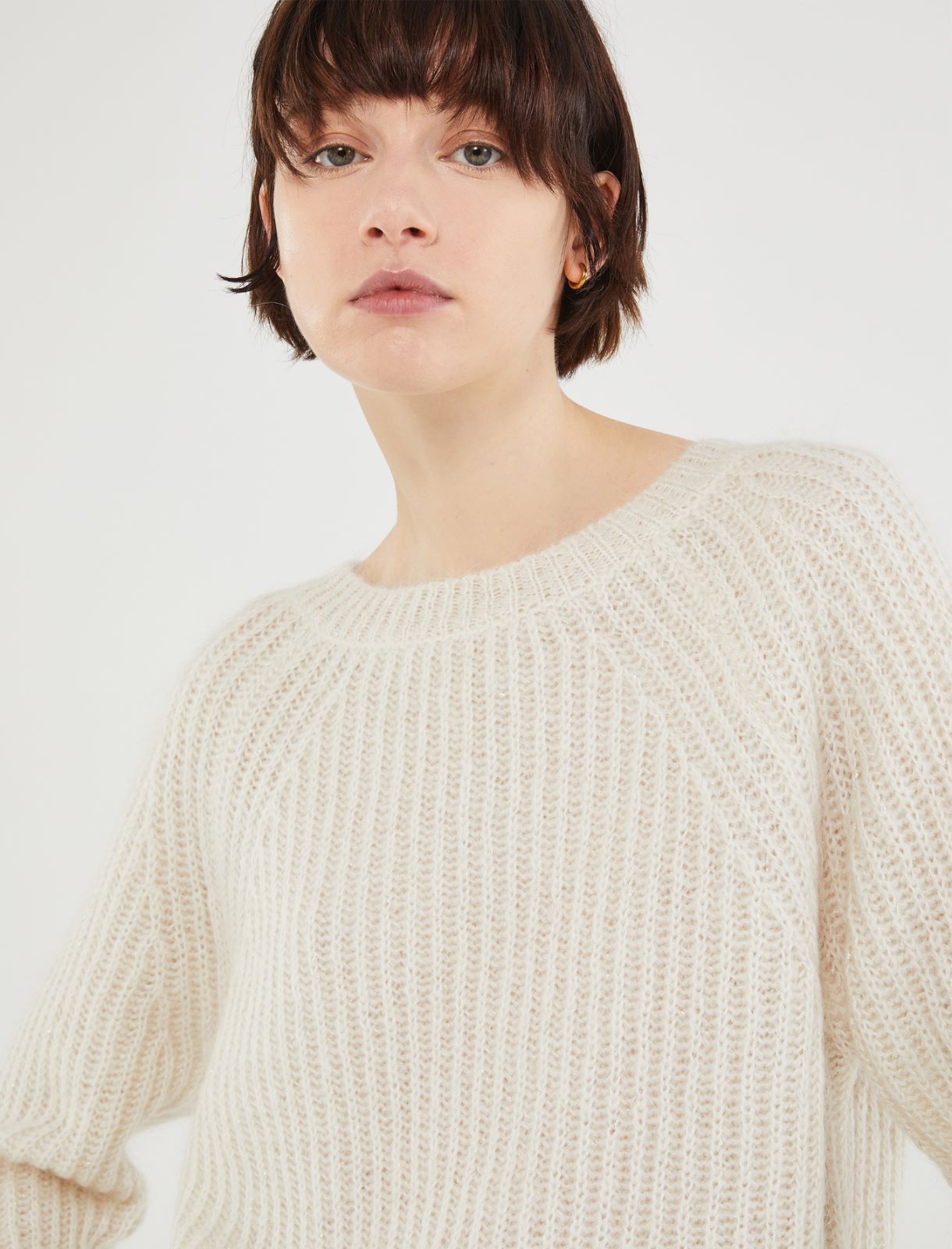 Rib-knit sweater - Cream - Marella - 5