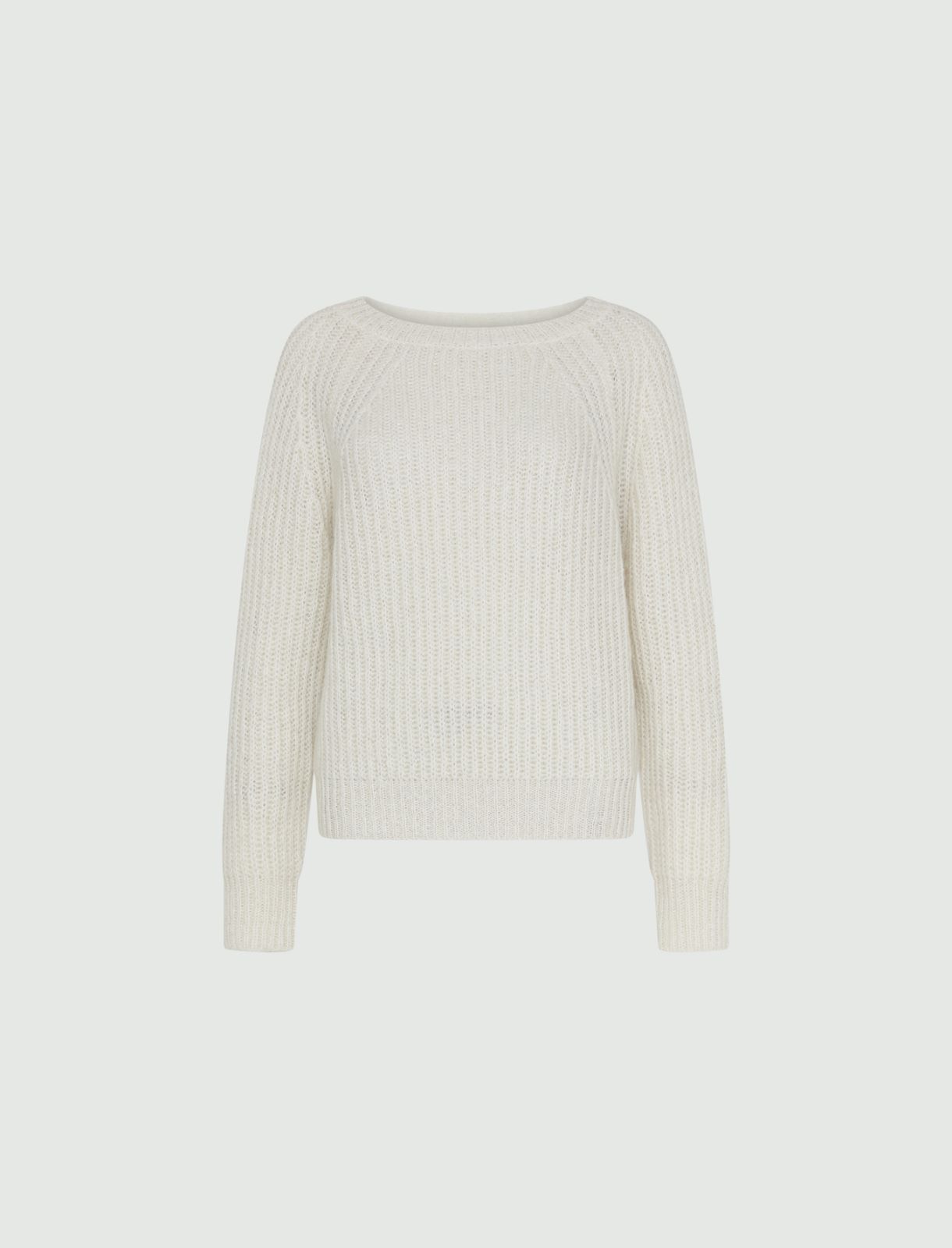 Rib-knit sweater - Cream - Marina Rinaldi