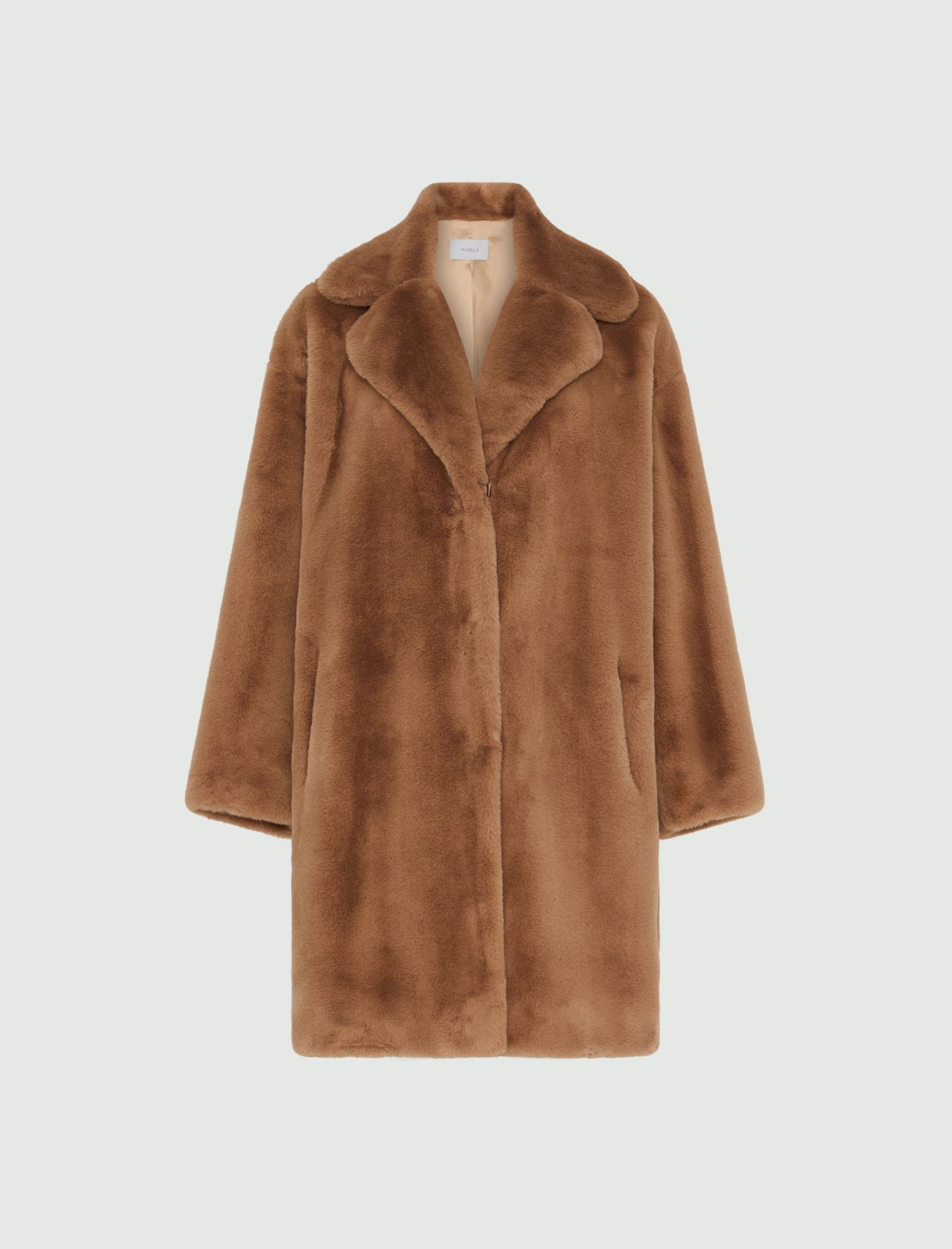 Brown coat - Cognac - Marina Rinaldi - 5