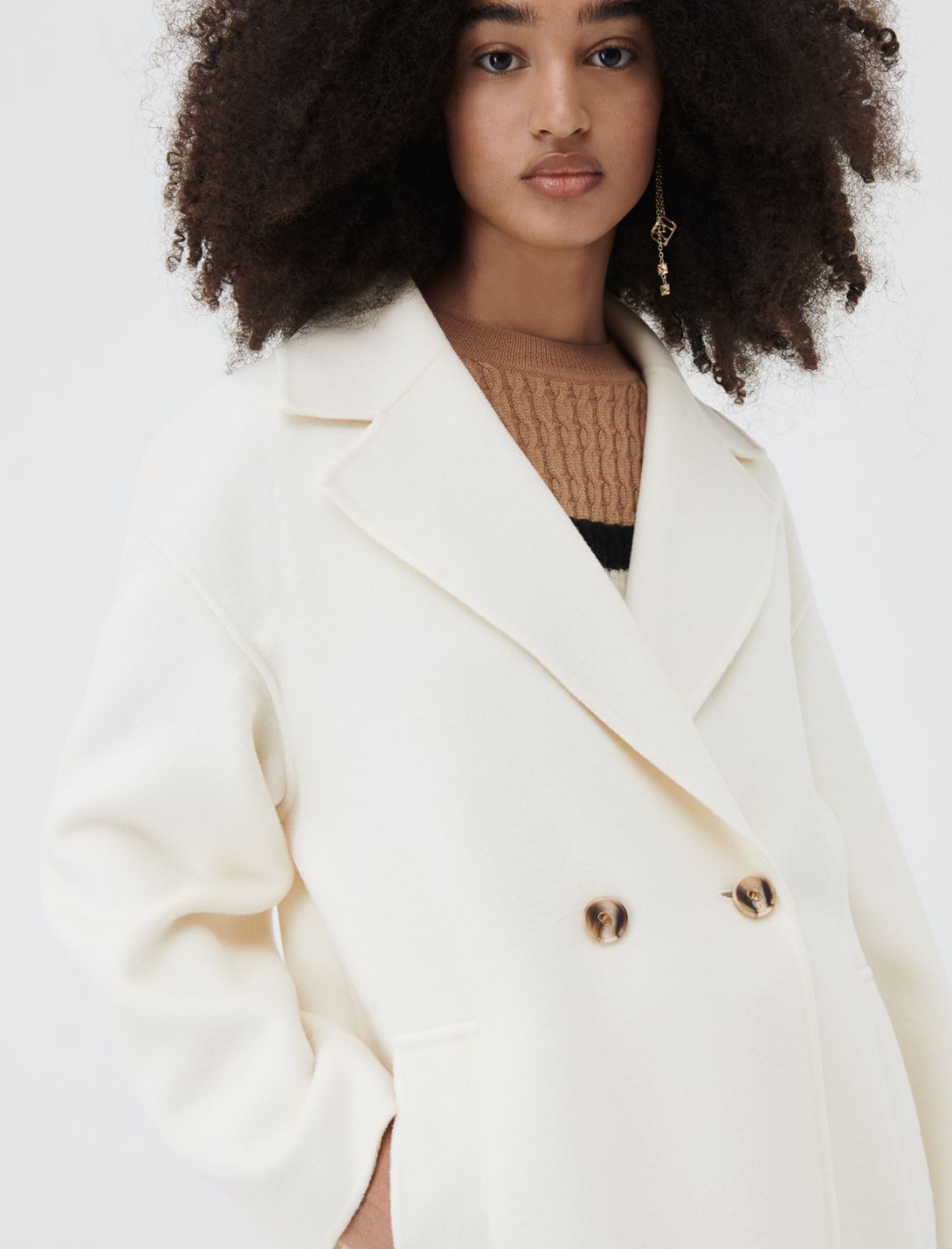 Cappotto in lana, panna - Marella