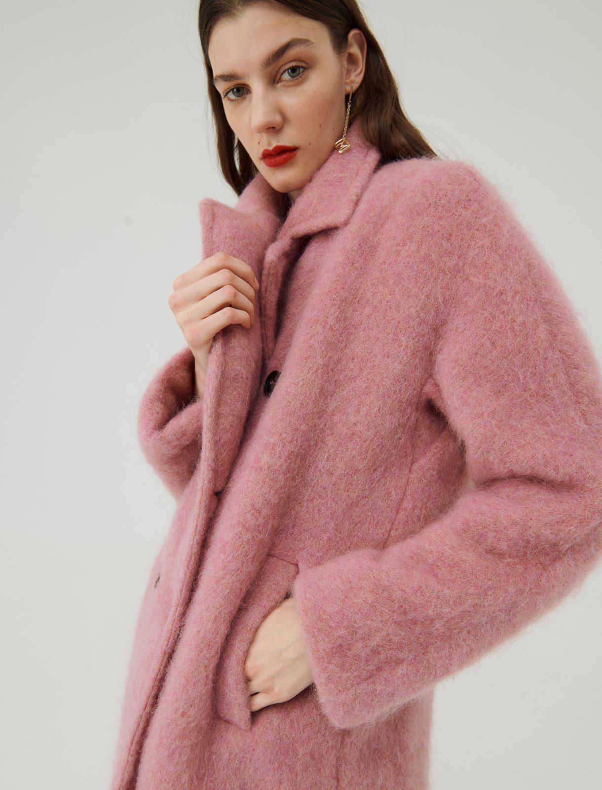 Double-breasted coat - Pink - Marella - 4