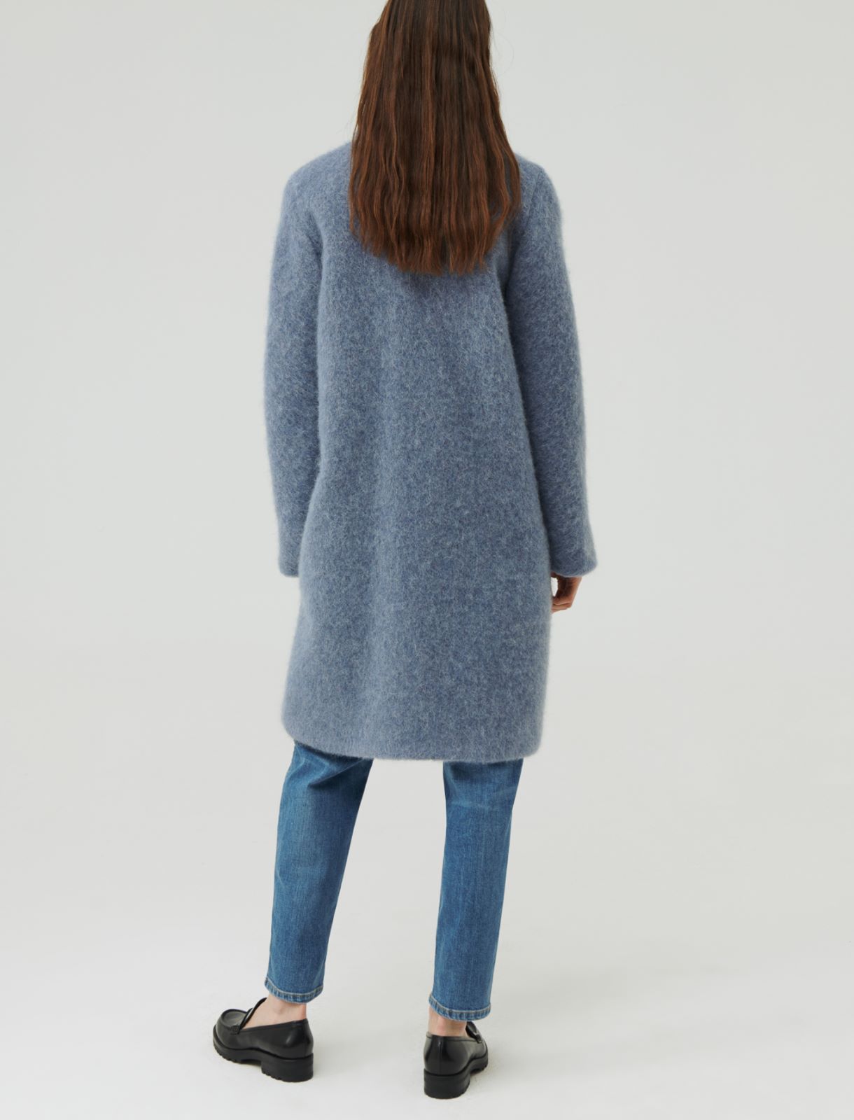 Double-breasted coat - Dust blue - Marella - 2
