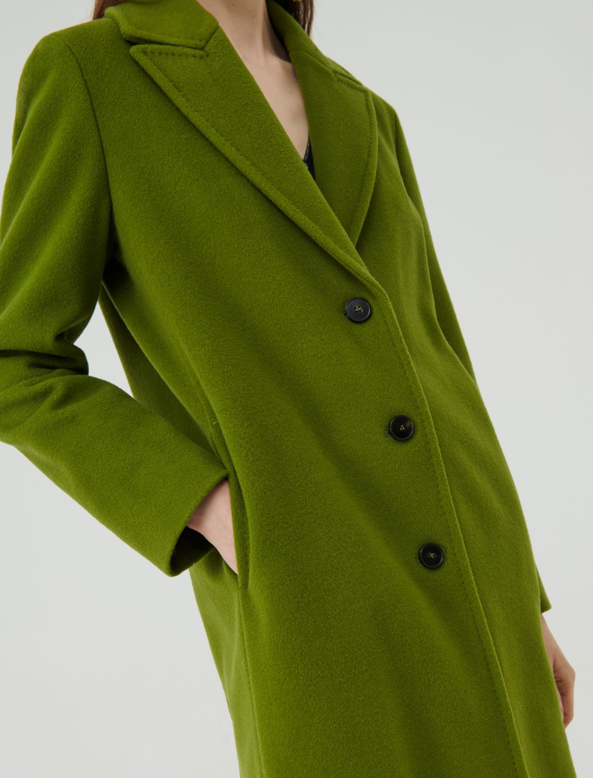 Manteau en velours, lime | Marella Manteau en velours - Lime - Marella - 4