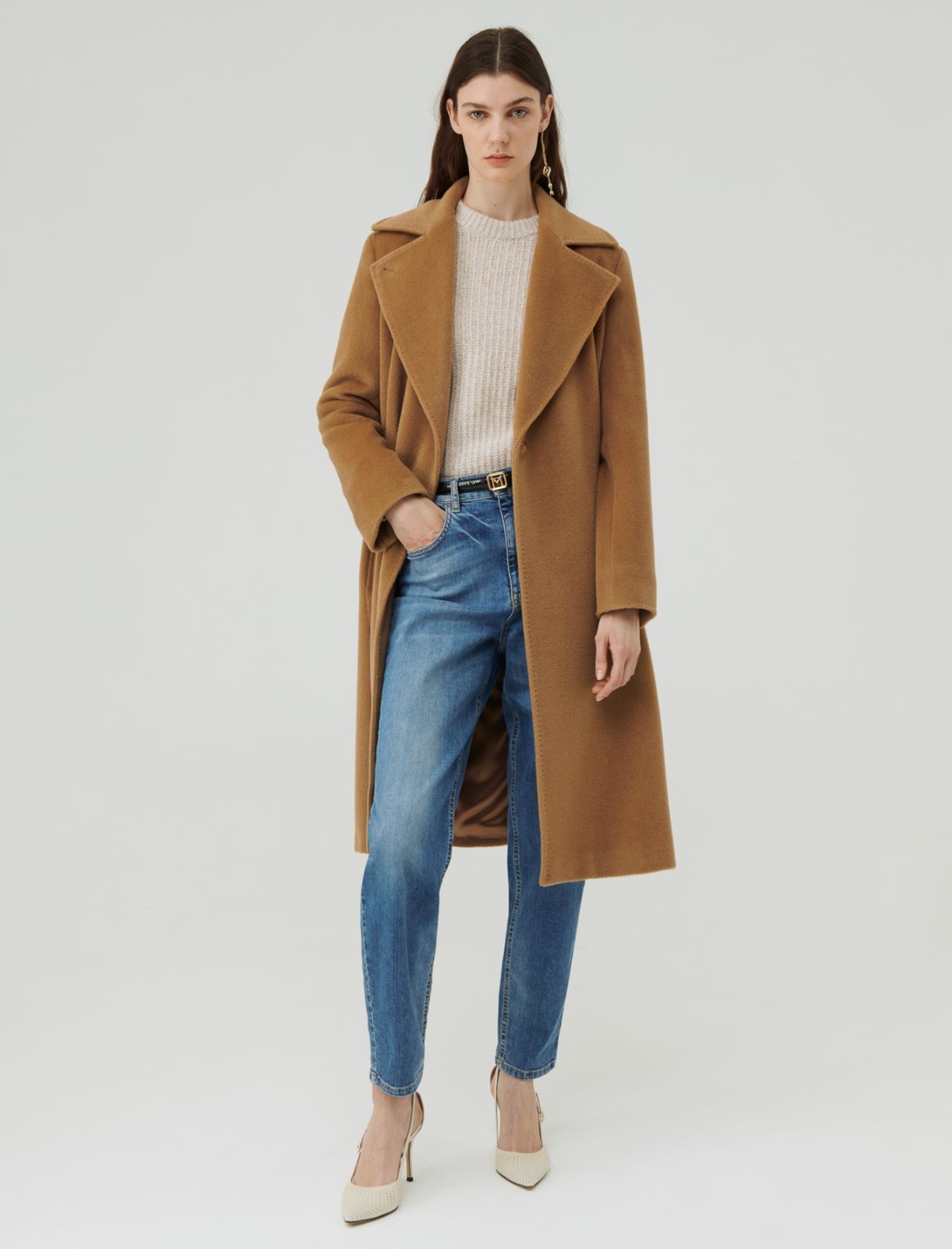 Belted coat, camel | Marella