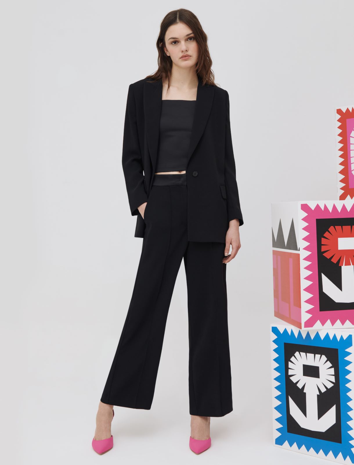 Crepe blazer, black | Marella Crepe blazer - Black - Marella