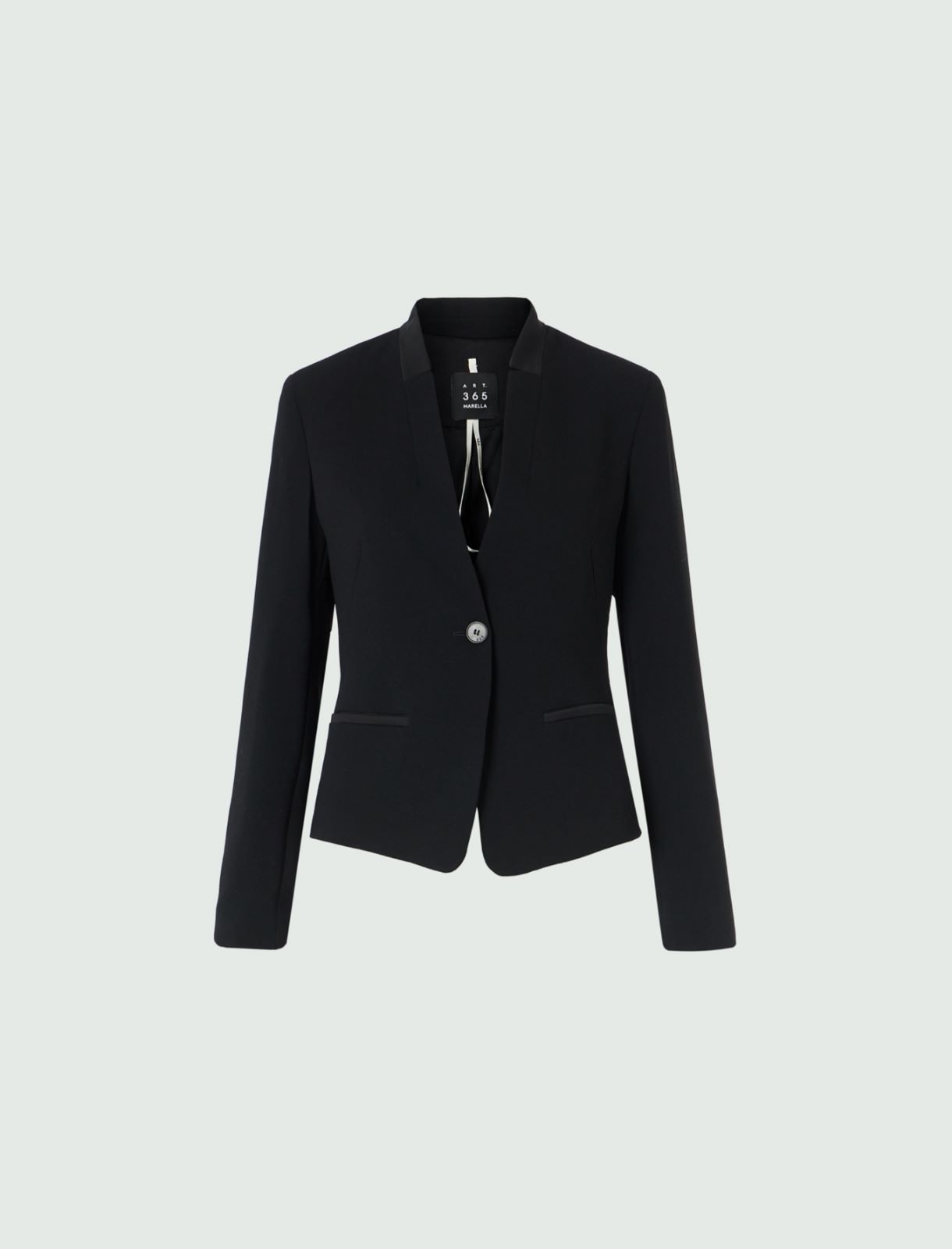 Semi-fitted blazer - Black - Marella - 5