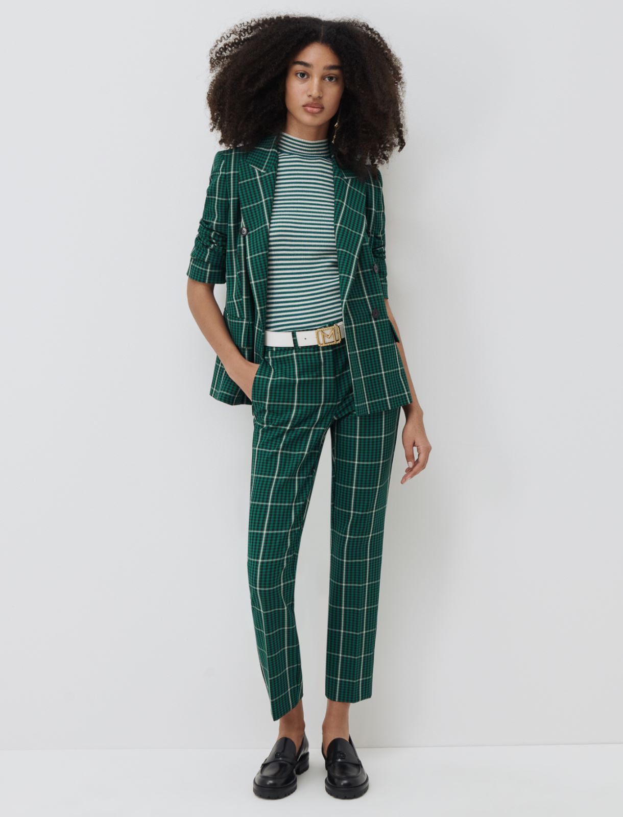 Patterned blazer - Green - Marina Rinaldi