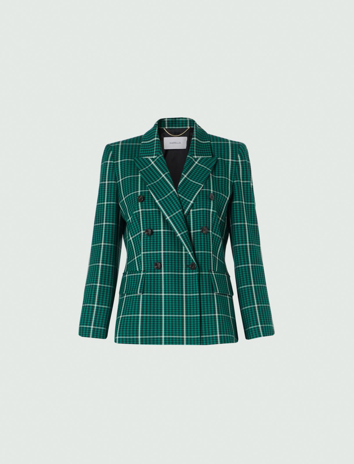 Patterned blazer - Green - Marina Rinaldi - 5