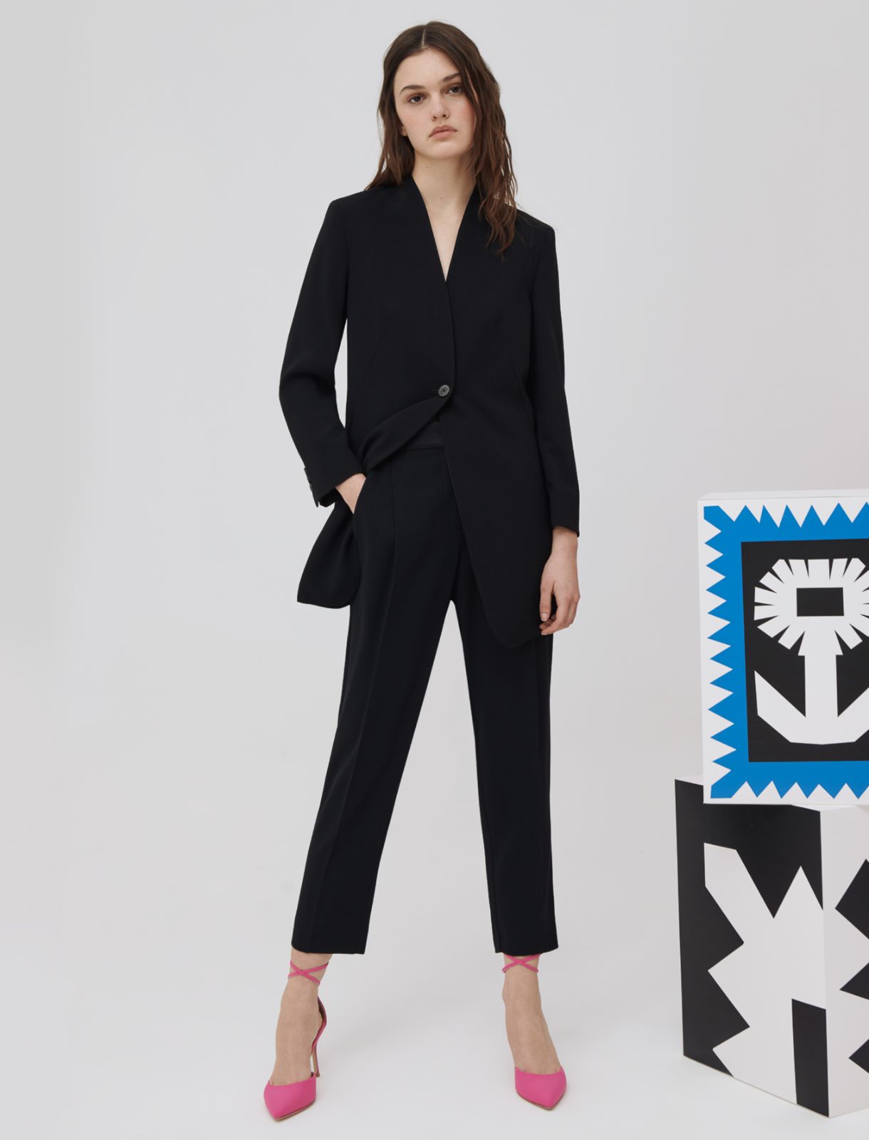Long blazer, black - Marella