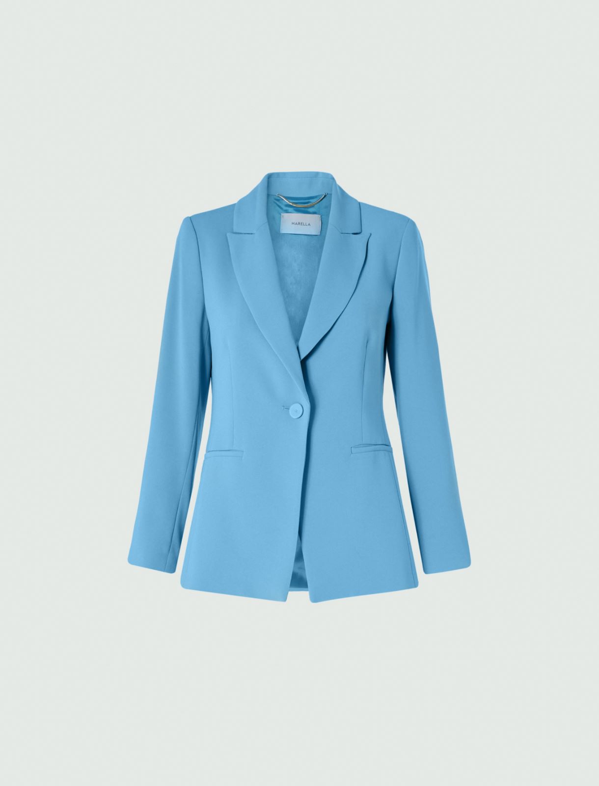 Crepe blazer - Light blue - Marina Rinaldi - 5