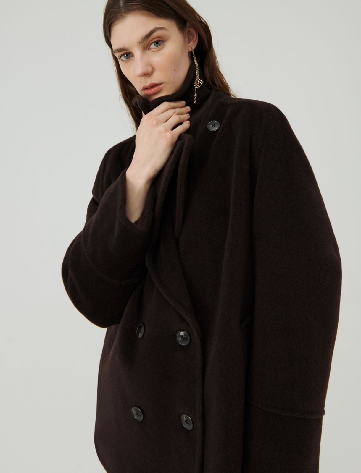 Pure wool pea coat - Brown - Marella - 4