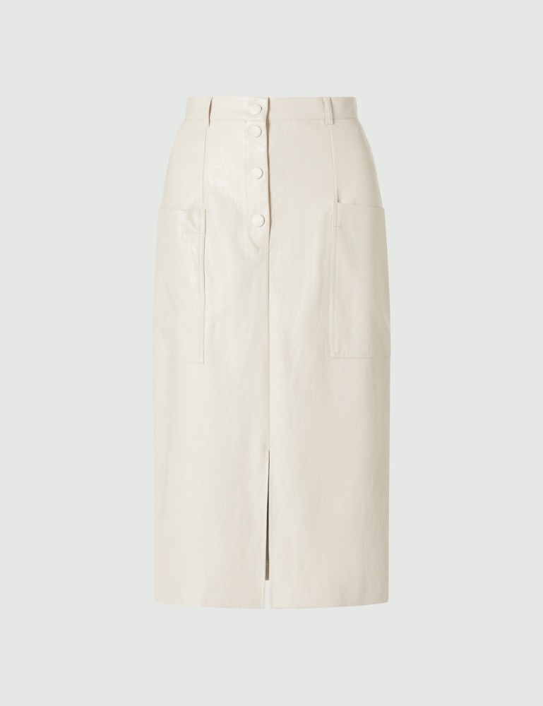 Coated skirt  - Cream - Marella - 2