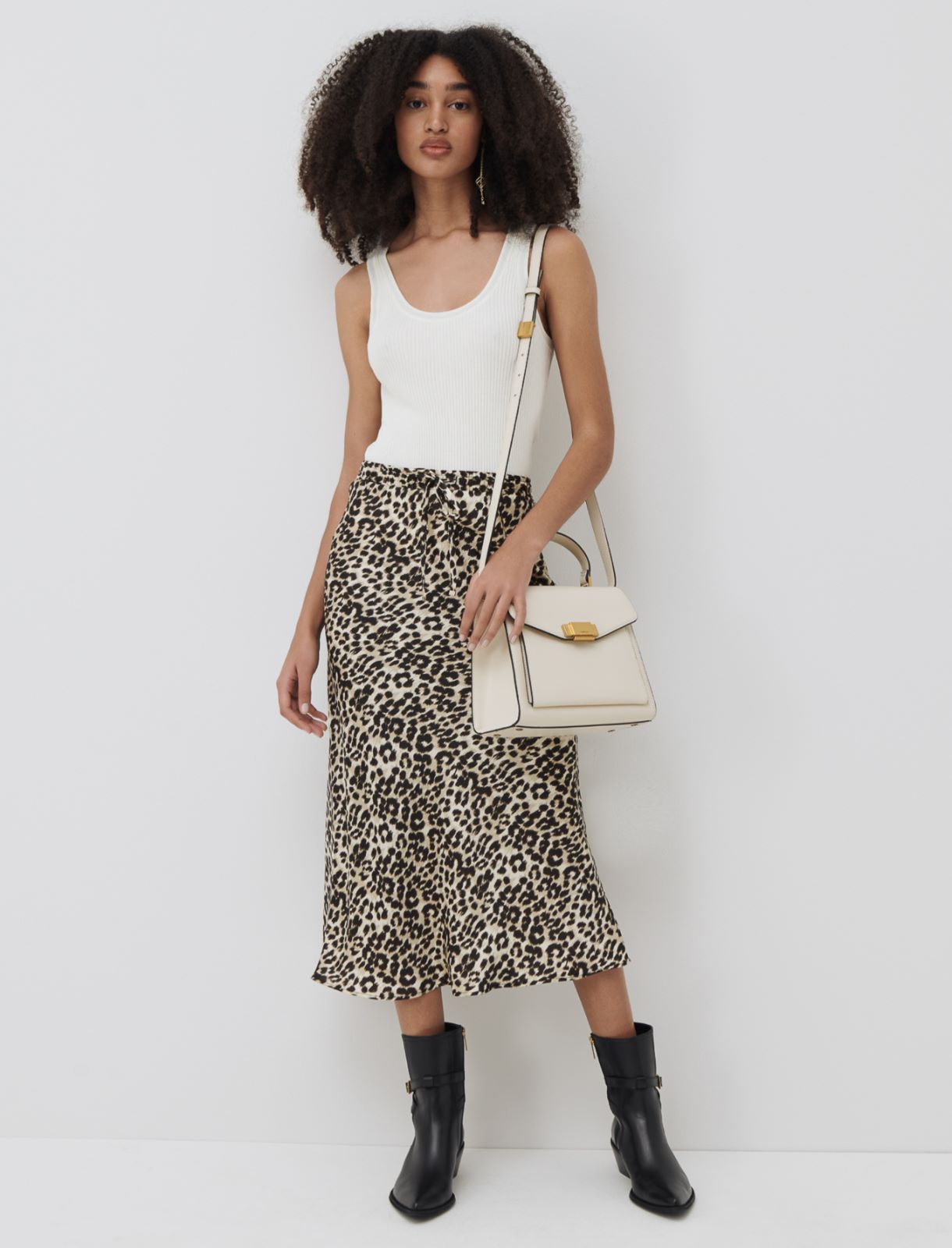 Patterned skirt - Black - Marina Rinaldi