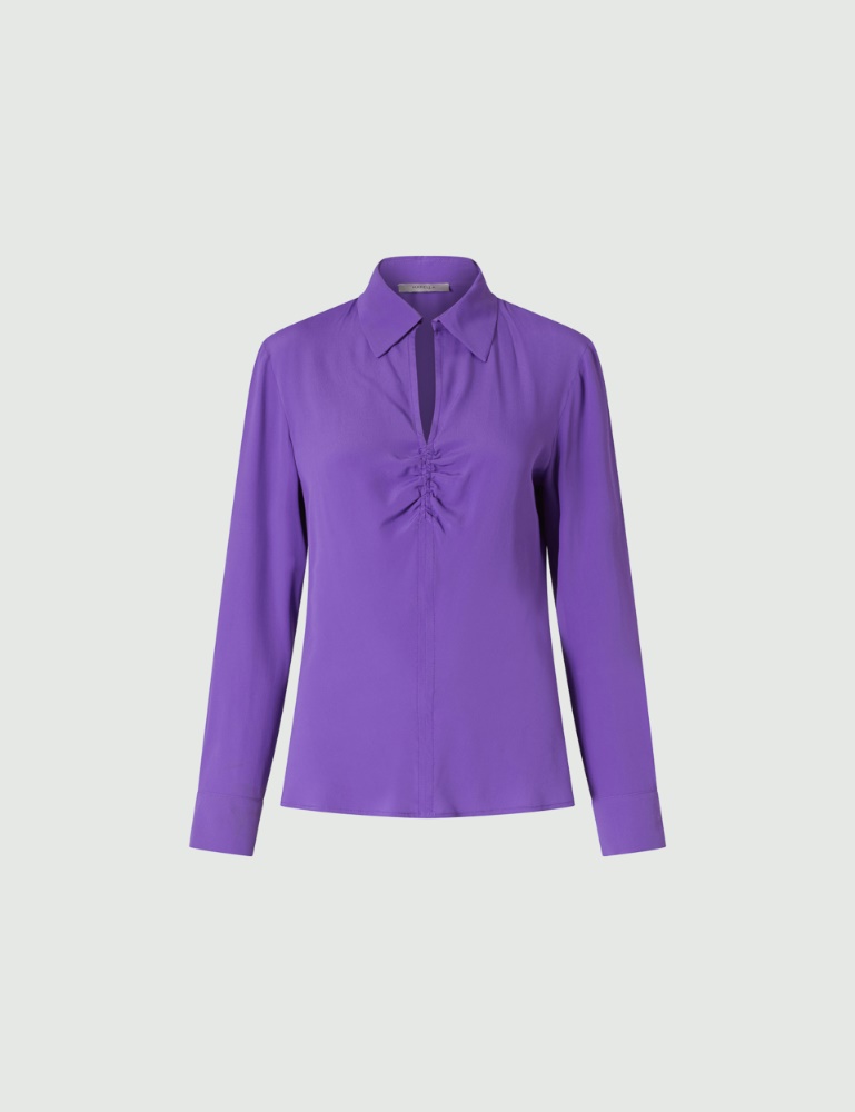 Crepe blouse - Purple - Marella - 2