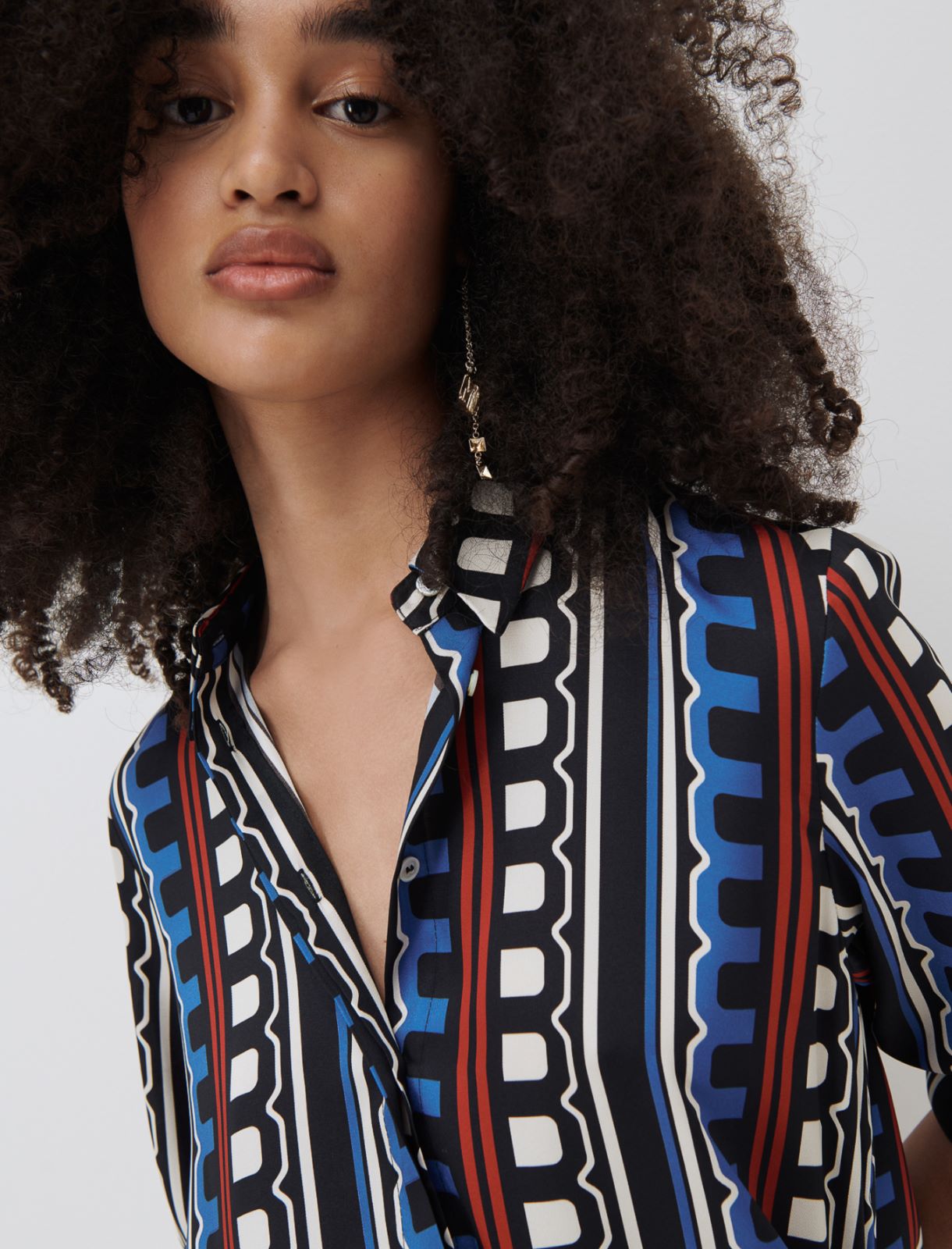 Patterned shirt, cornflower blue - Marella
