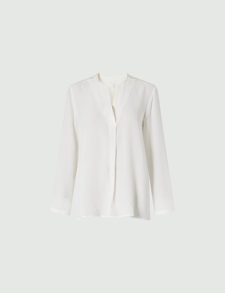 Crepe blouse - White - Marella - 2