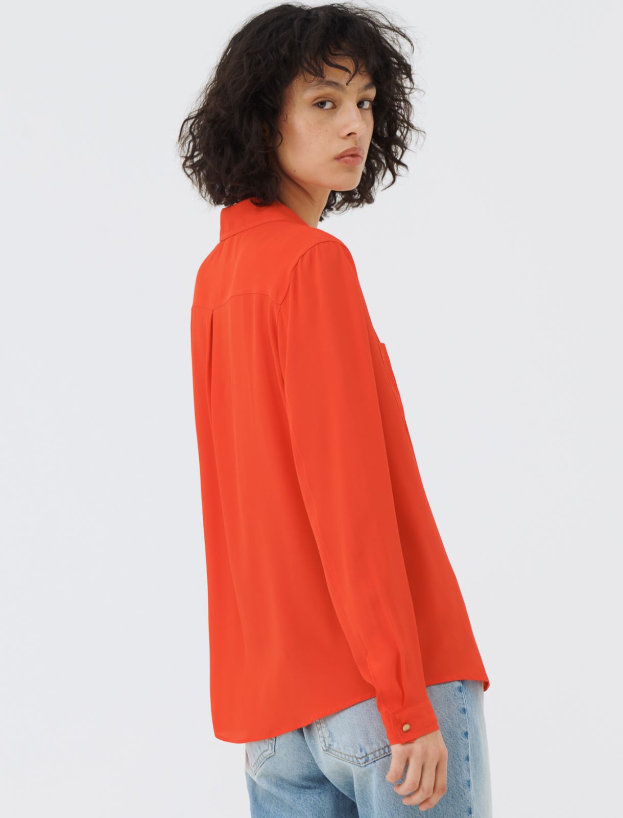 Crepe shirt - Red - Marina Rinaldi - 2