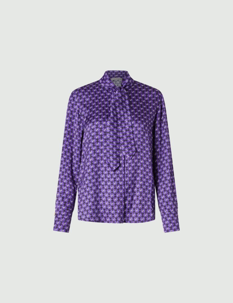 Satin shirt - Purple - Marella - 2