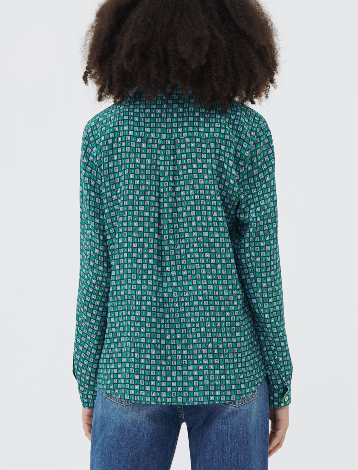 Silk shirt, green - Marella
