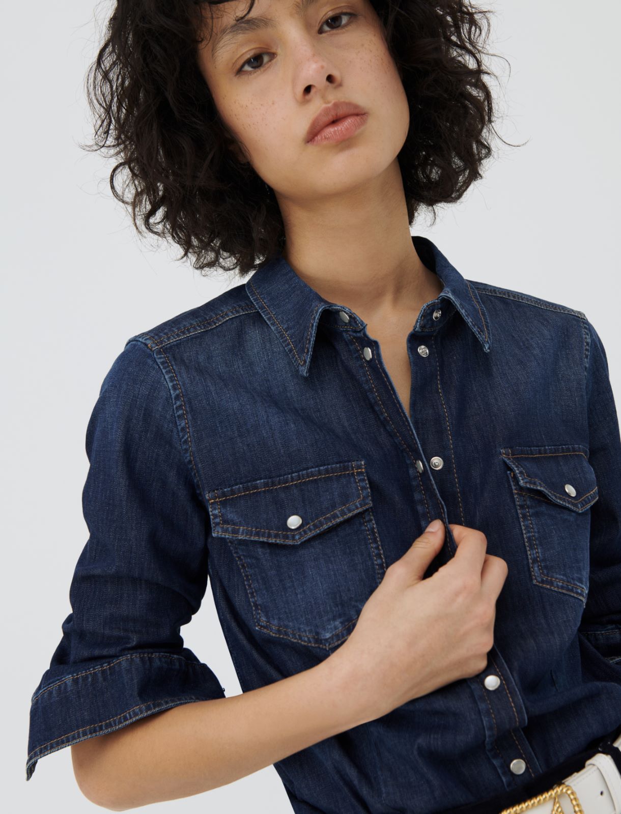 Denim shirt, blue jeans | Marella