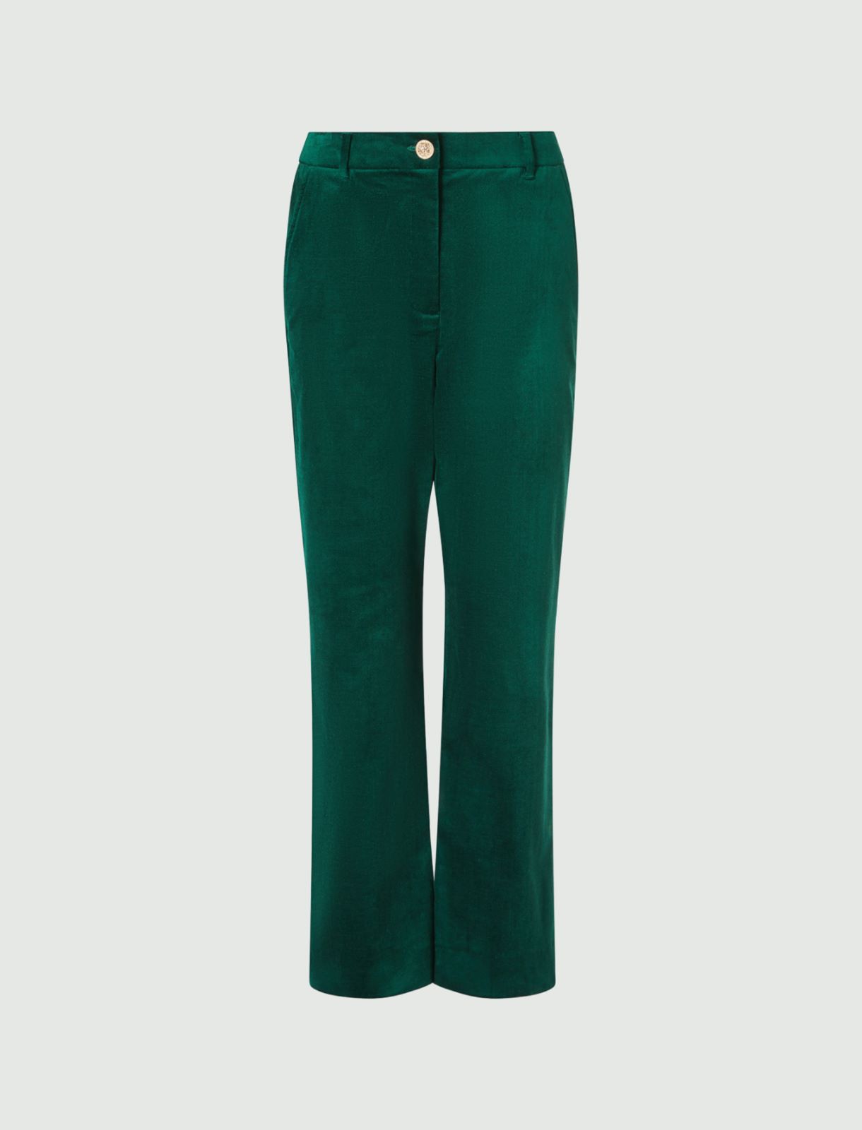 Velvet trousers - Green - Marella - 5