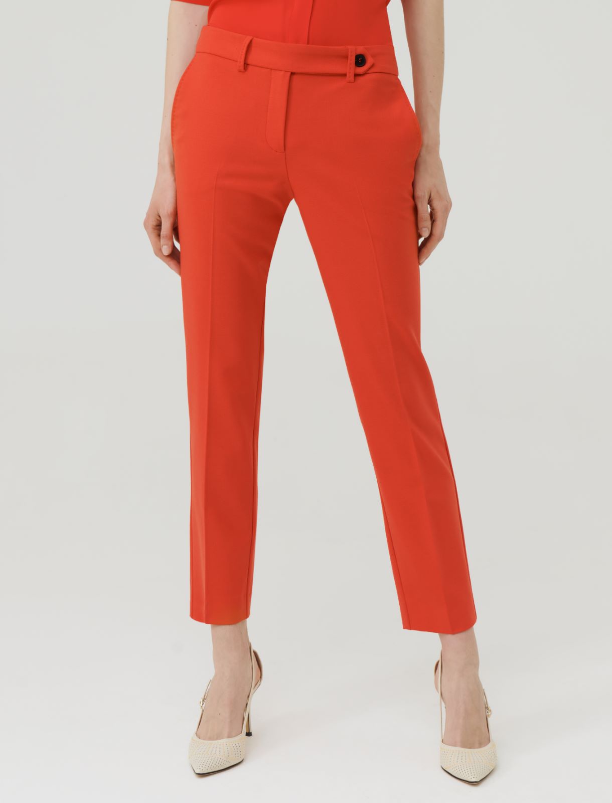 Wool-blend trousers - Coral - Marella