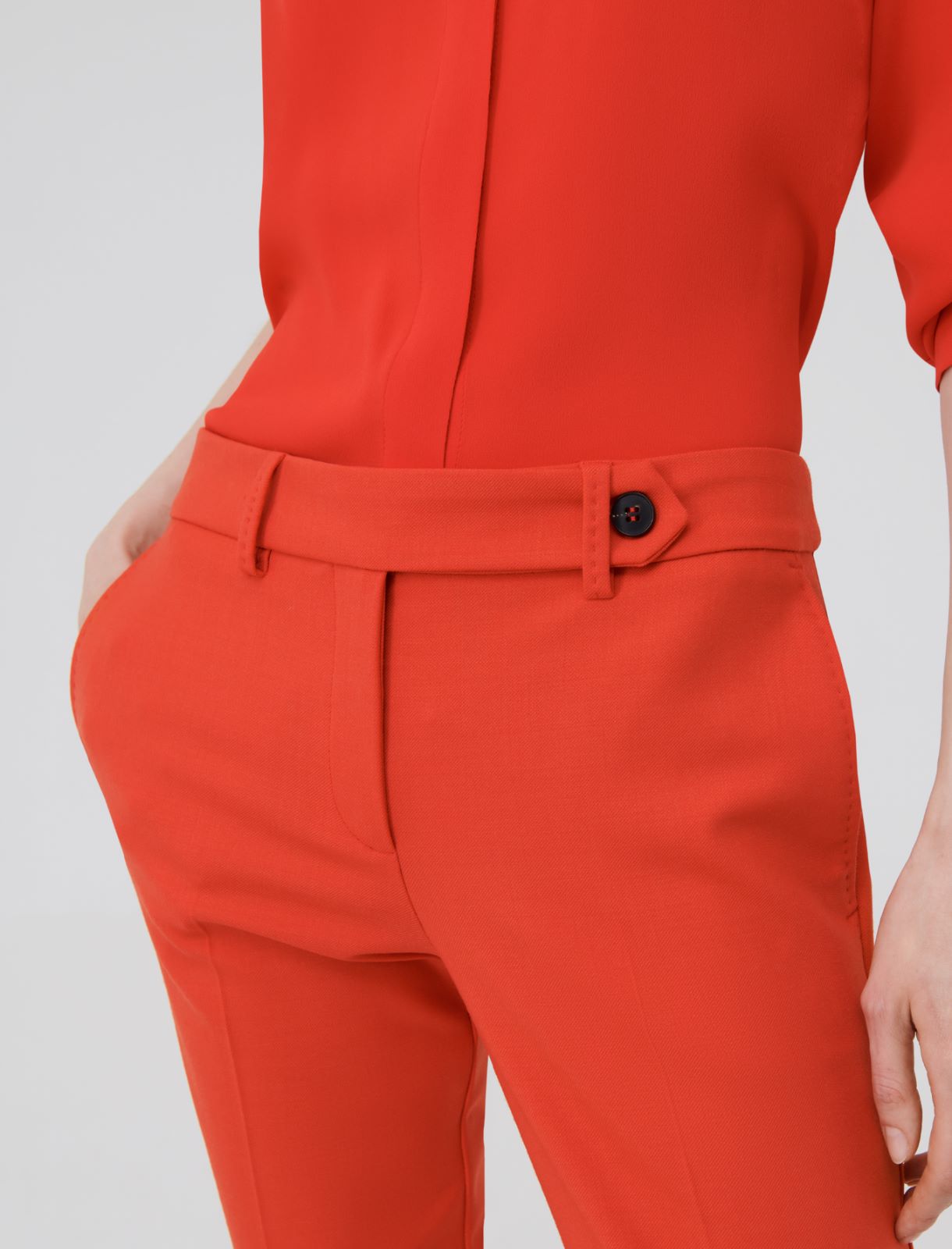 Wool-blend trousers - Coral - Marella - 4