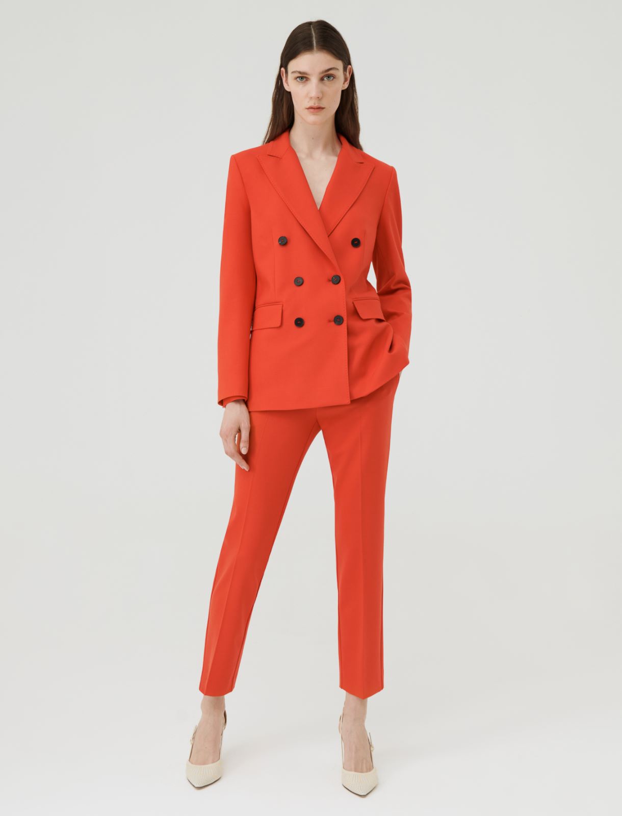 Wool-blend trousers - Coral - Marella - 6