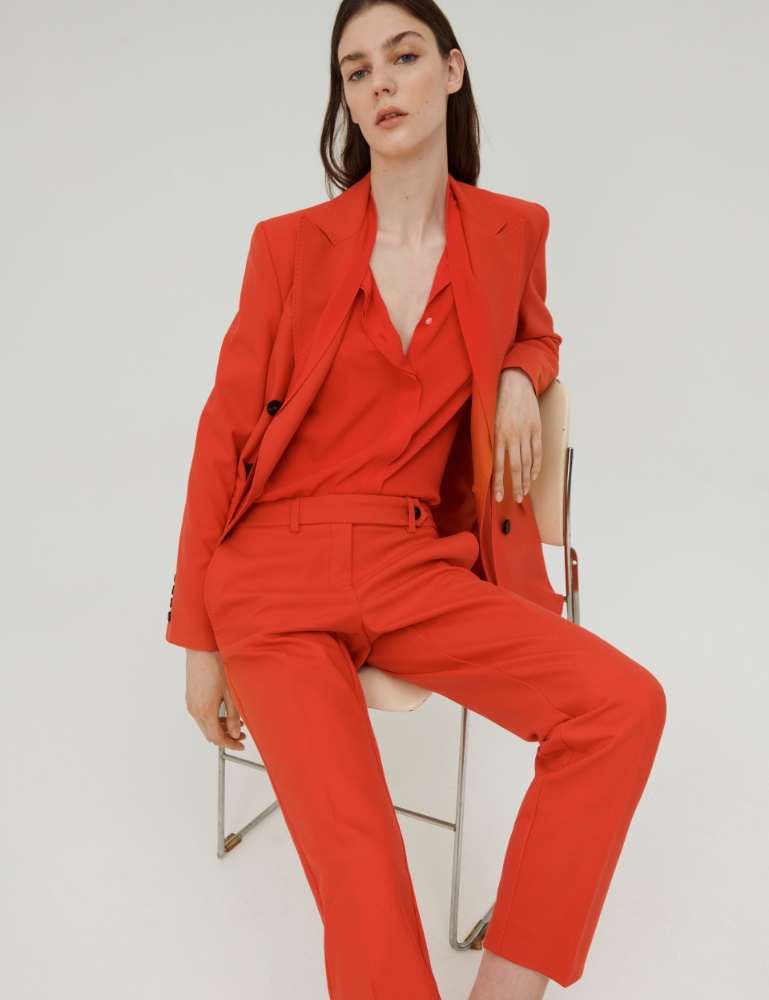 Wool-blend trousers - Coral - Marella