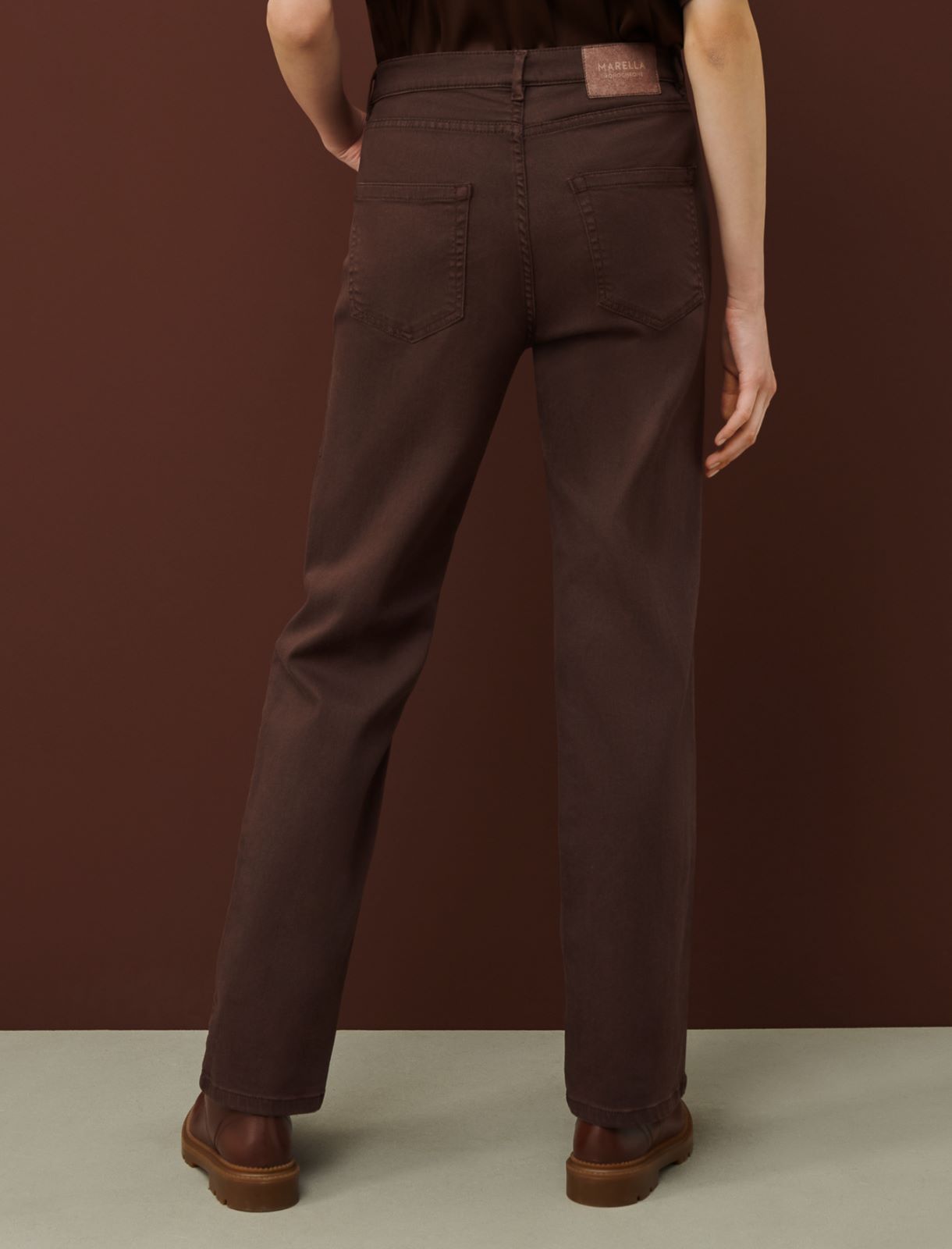 Straight-fit jeans - Dark brown - Marella - 2