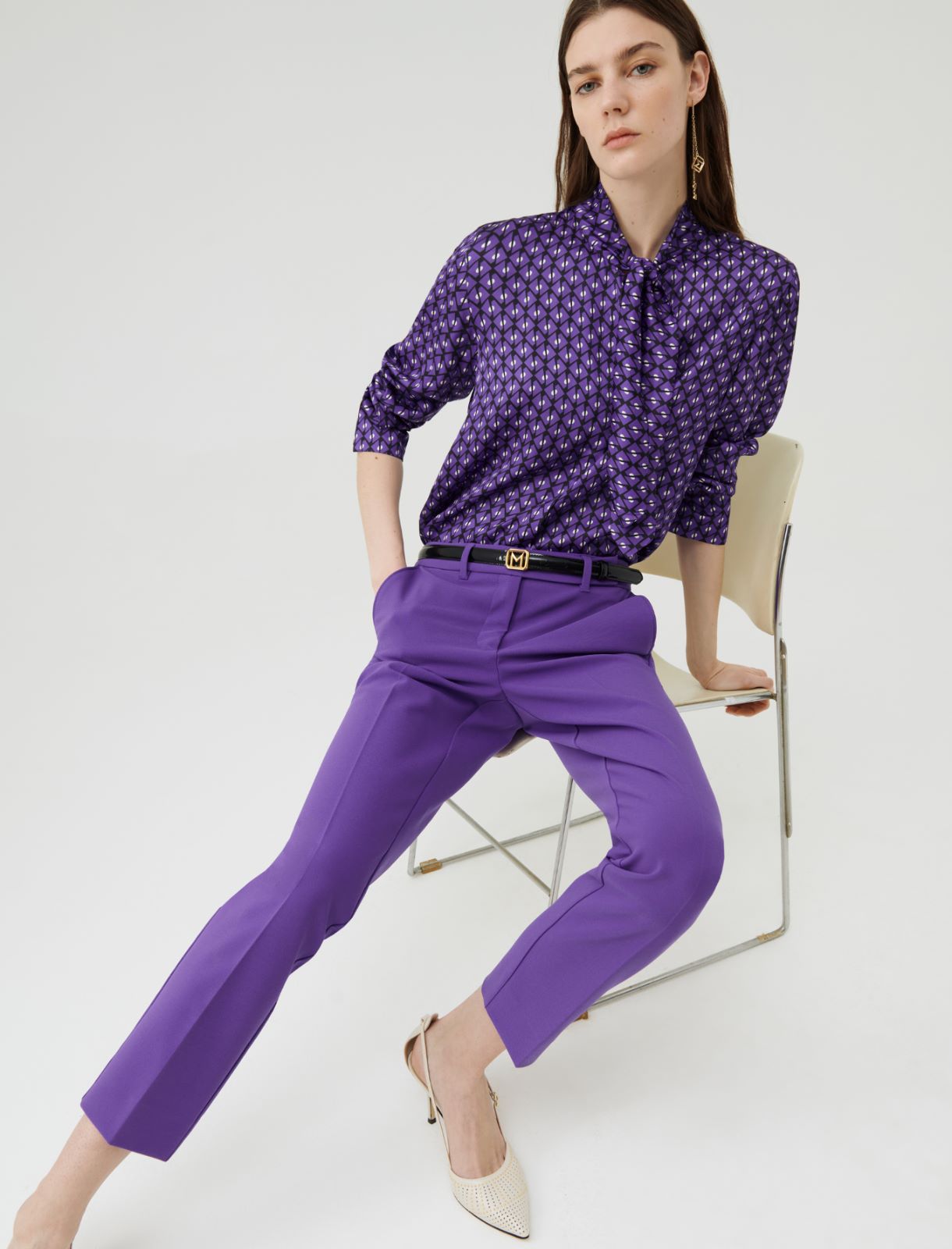 Chino pants, purple | Marella