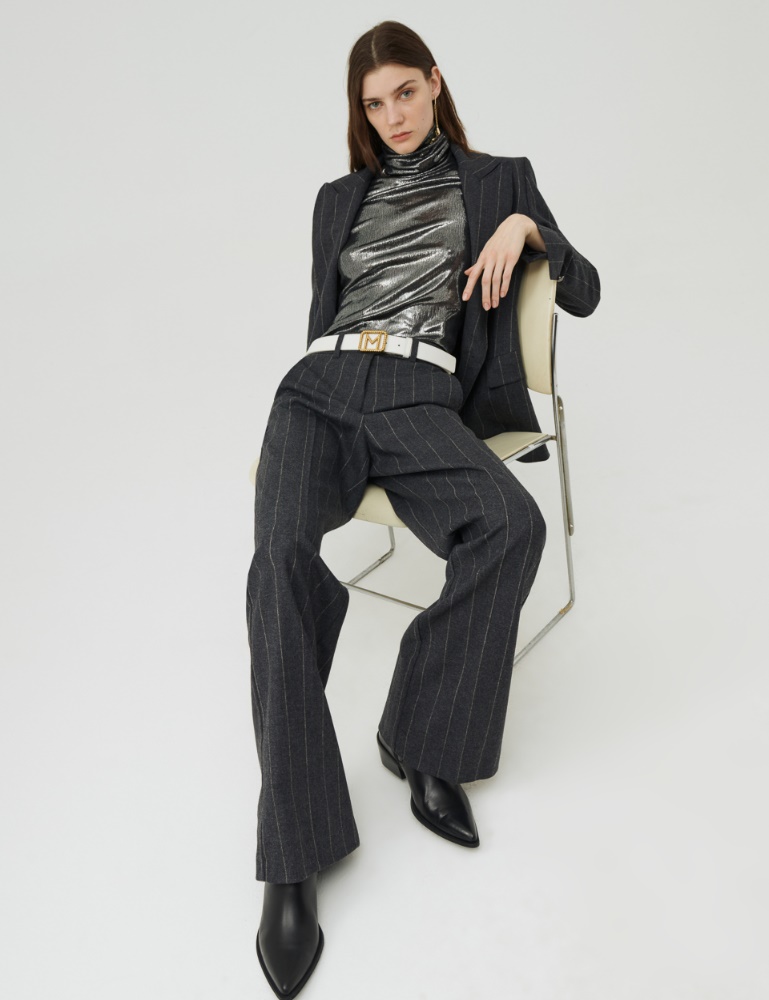 Flannel trousers - Melange dark grey - Marella