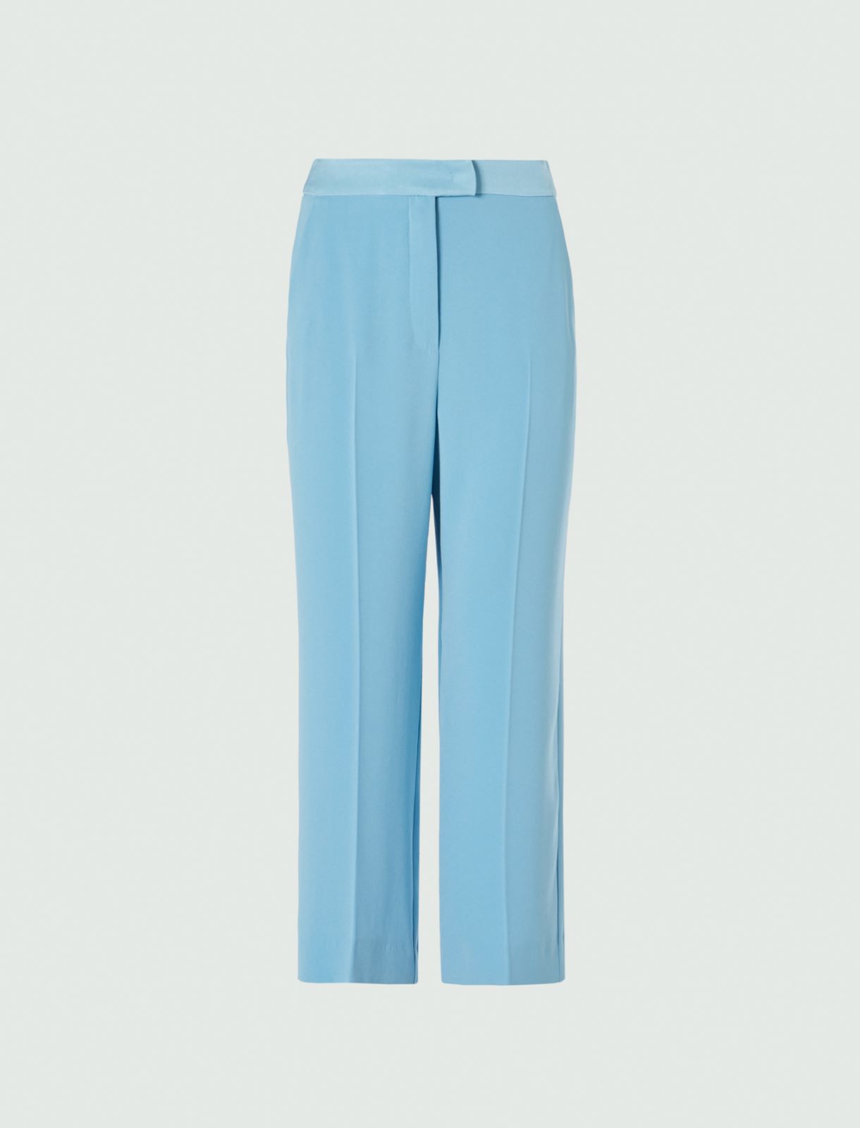 Crepe trousers - Light blue - Marina Rinaldi