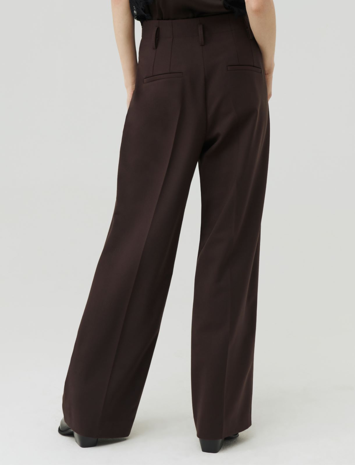 Wide trousers - Brown - Marella - 2