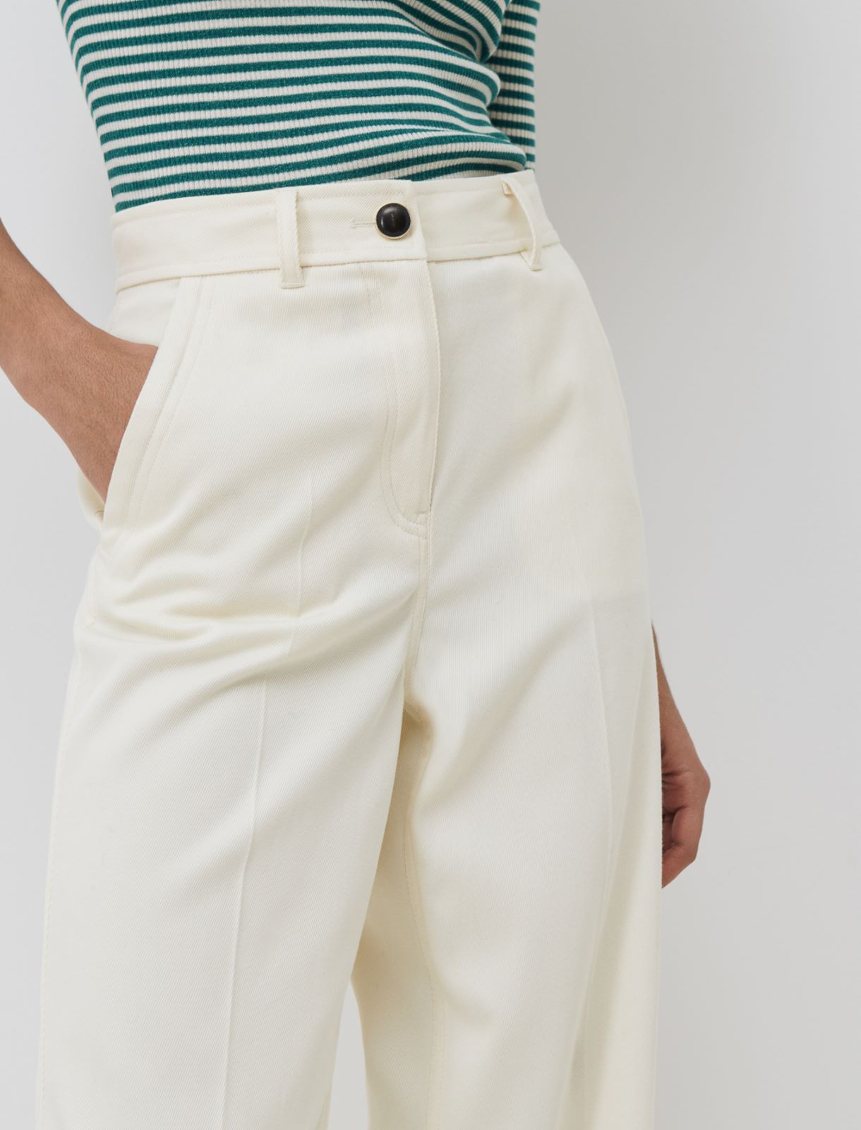Straight trousers, cream - Marella