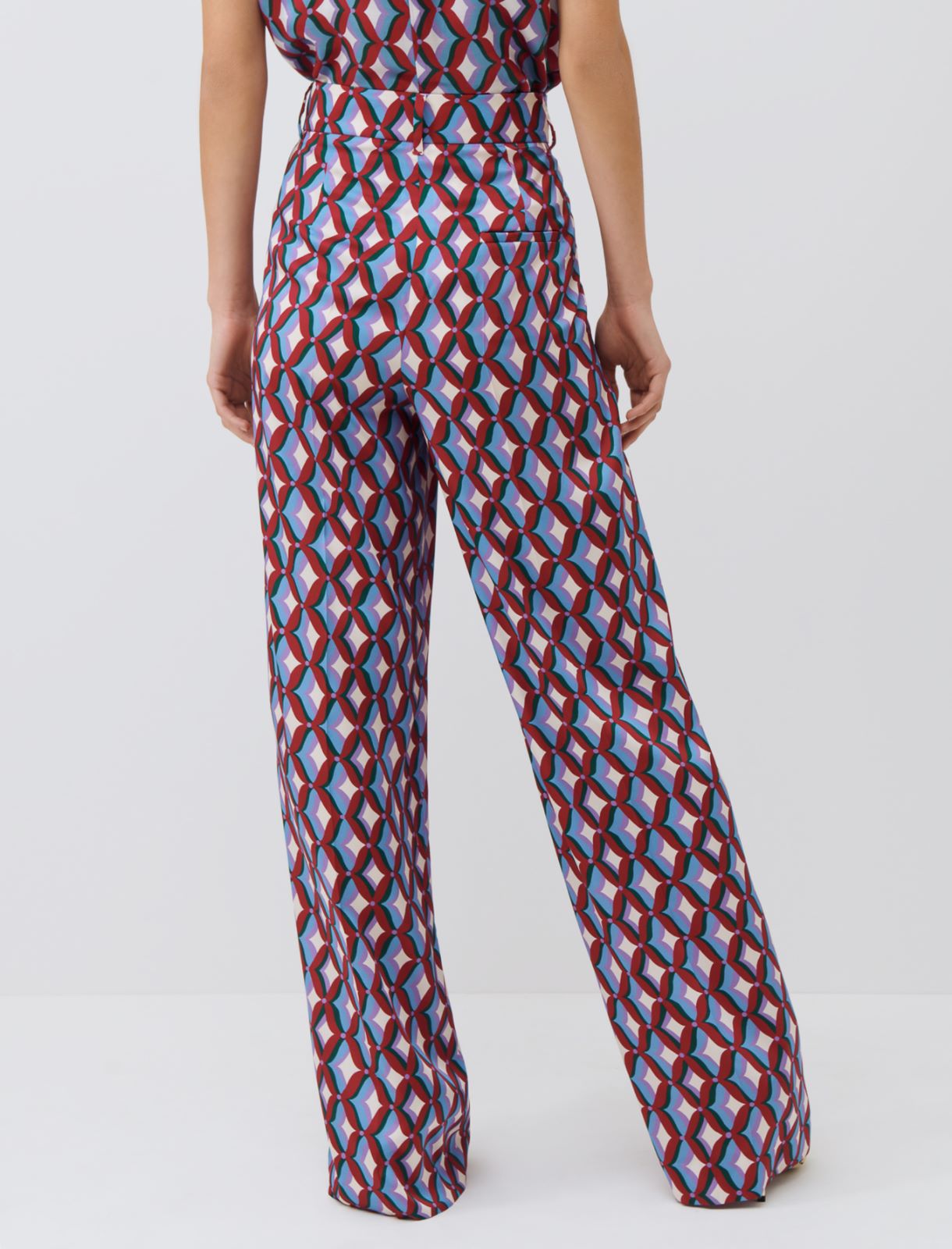 Patterned trousers, cherry | Marella Patterned trousers - Cherry - Marella - 2