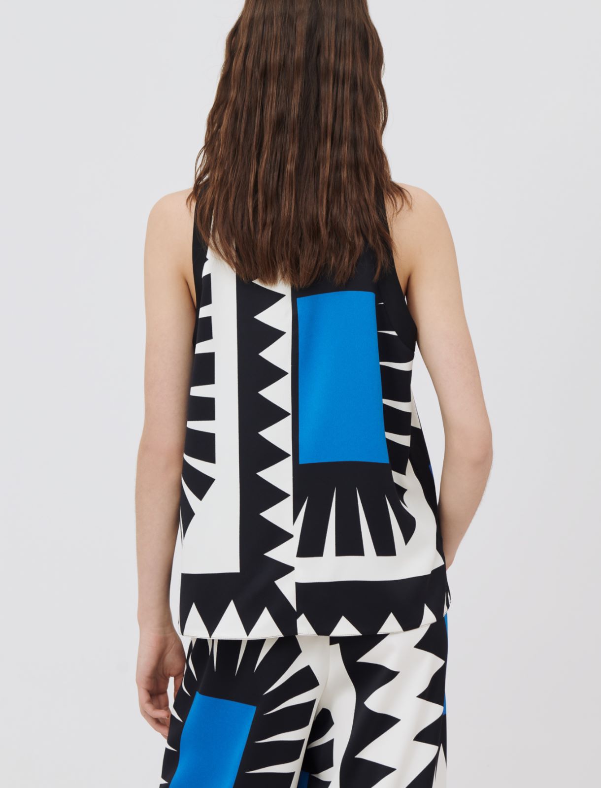 Patterned top, cornflower blue - Marella
