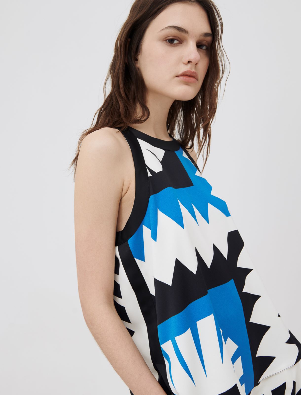 Patterned top, cornflower blue - Marella