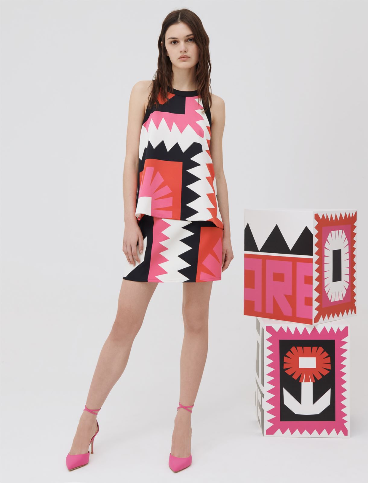 Patterned top, fuchsia - Marella