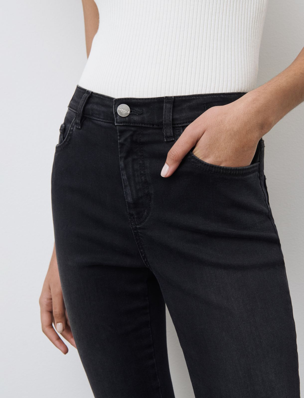 Skinny-fit jeans, black - Marella