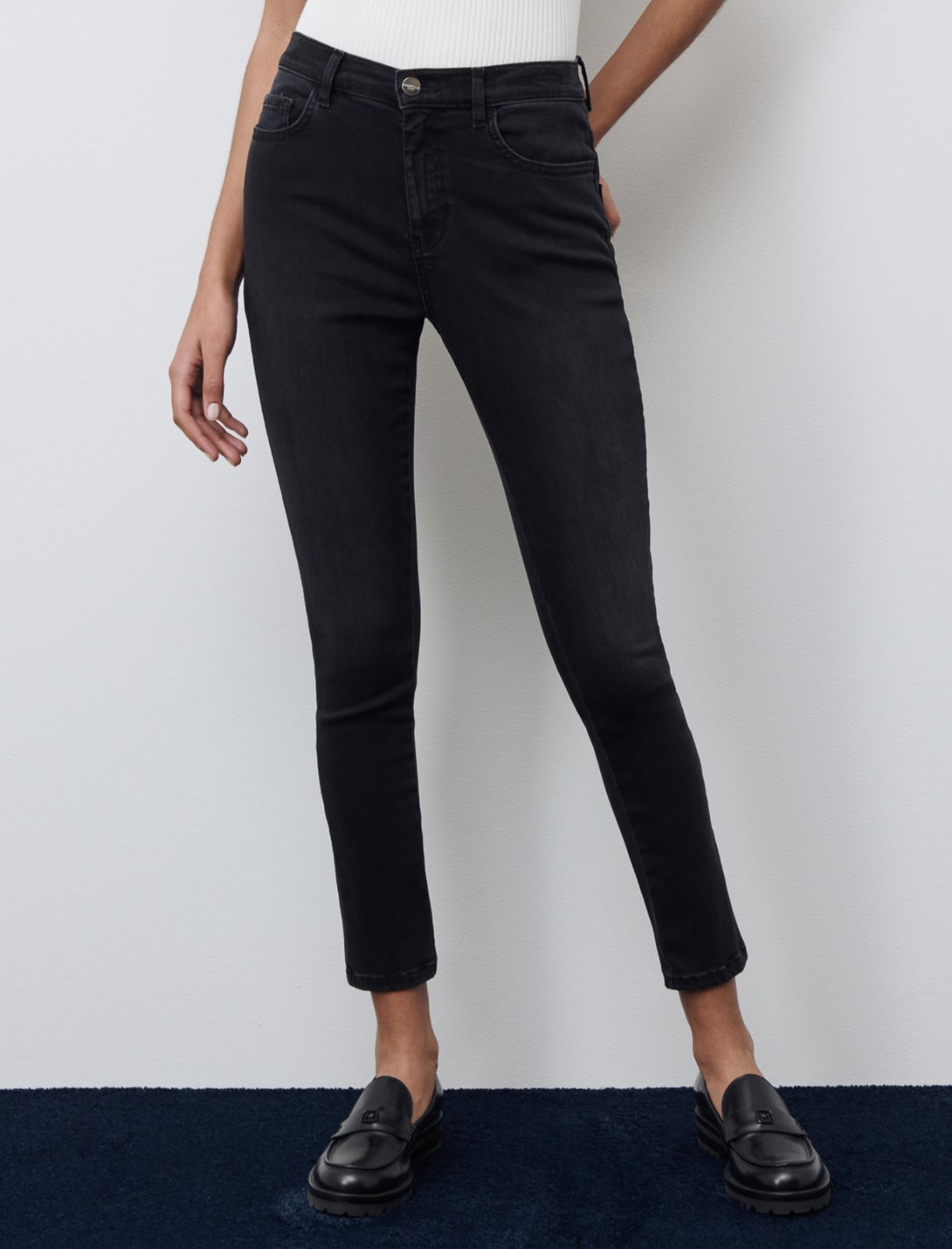 Skinny-fit jeans, black - Marella
