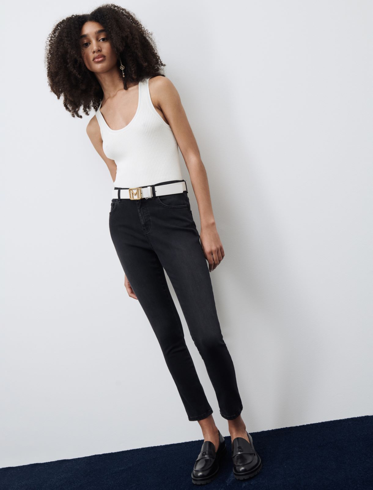 Skinny-fit jeans, black - Marella