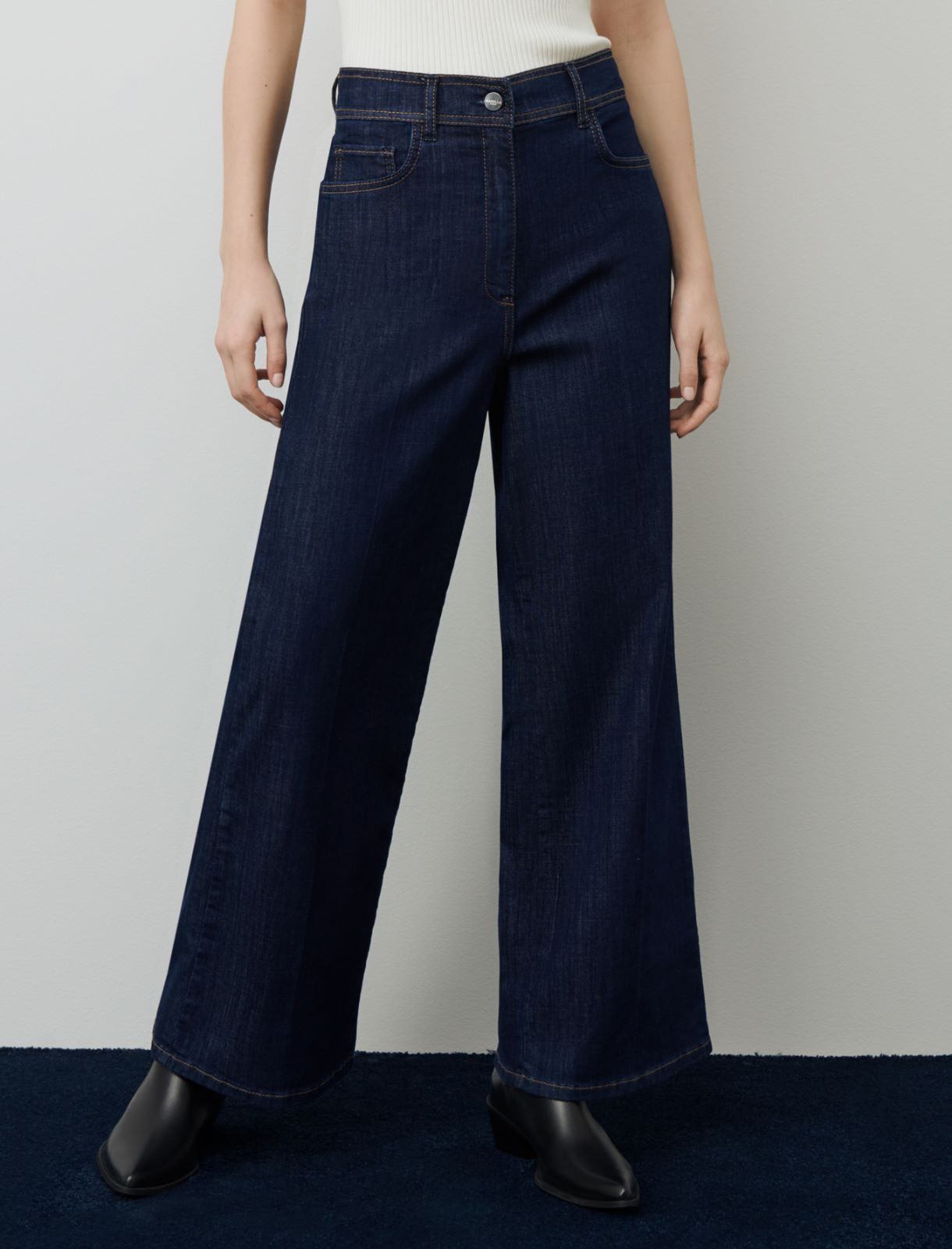 Wide-leg jeans, blue jeans - Marella