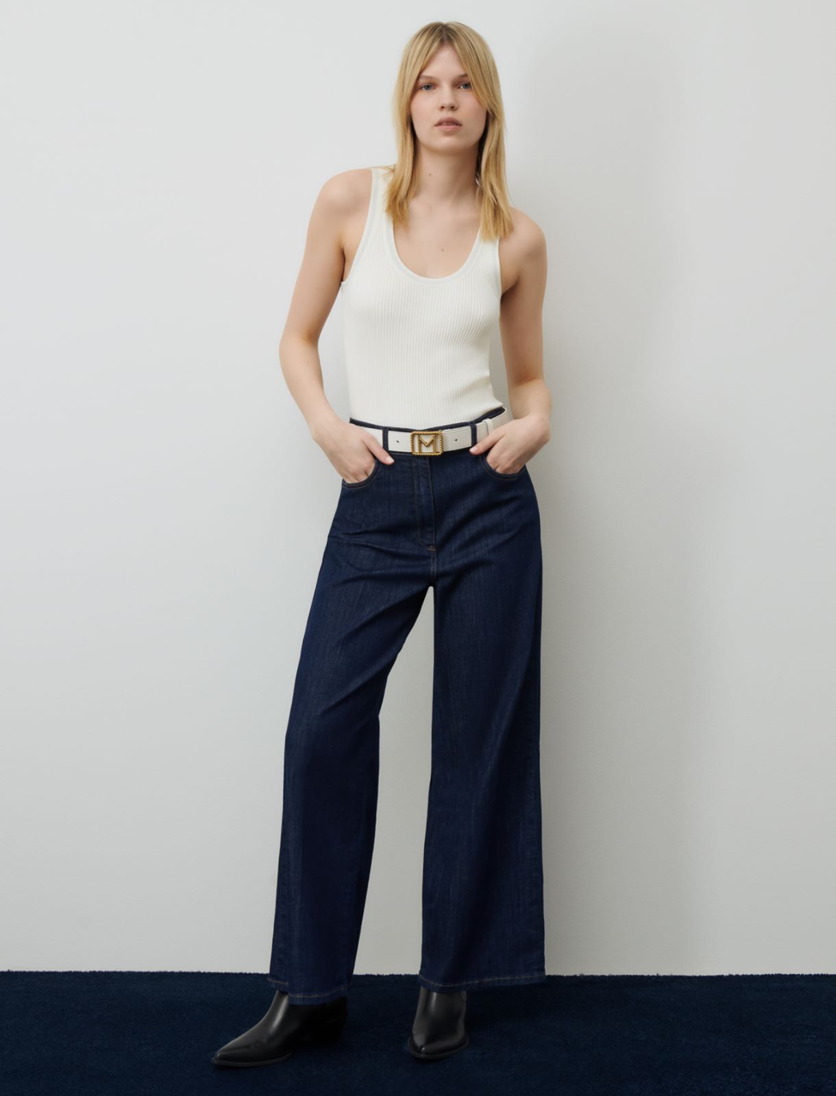 Wide-leg jeans, blue jeans - Marella