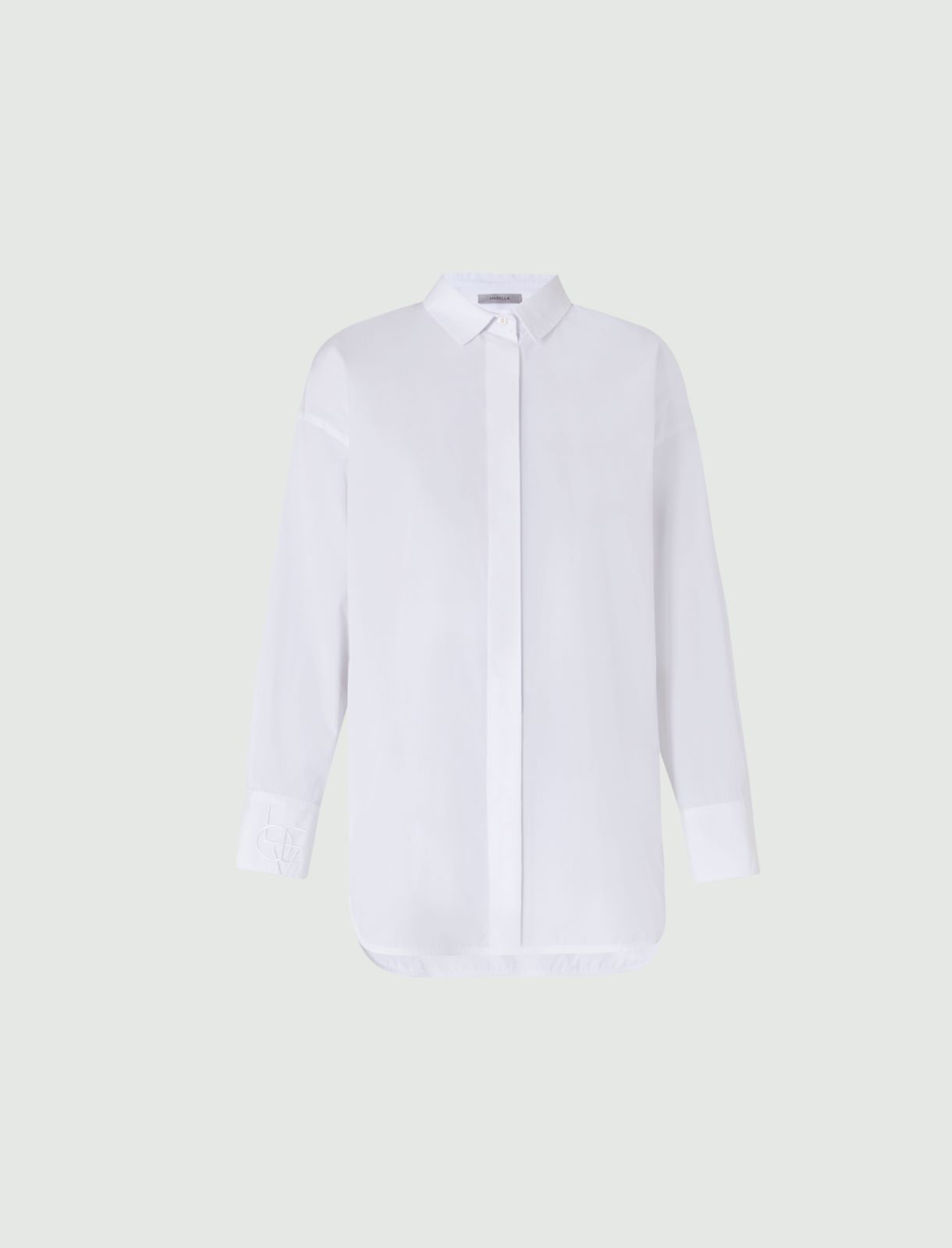 Poplin shirt - Optical white - Marina Rinaldi