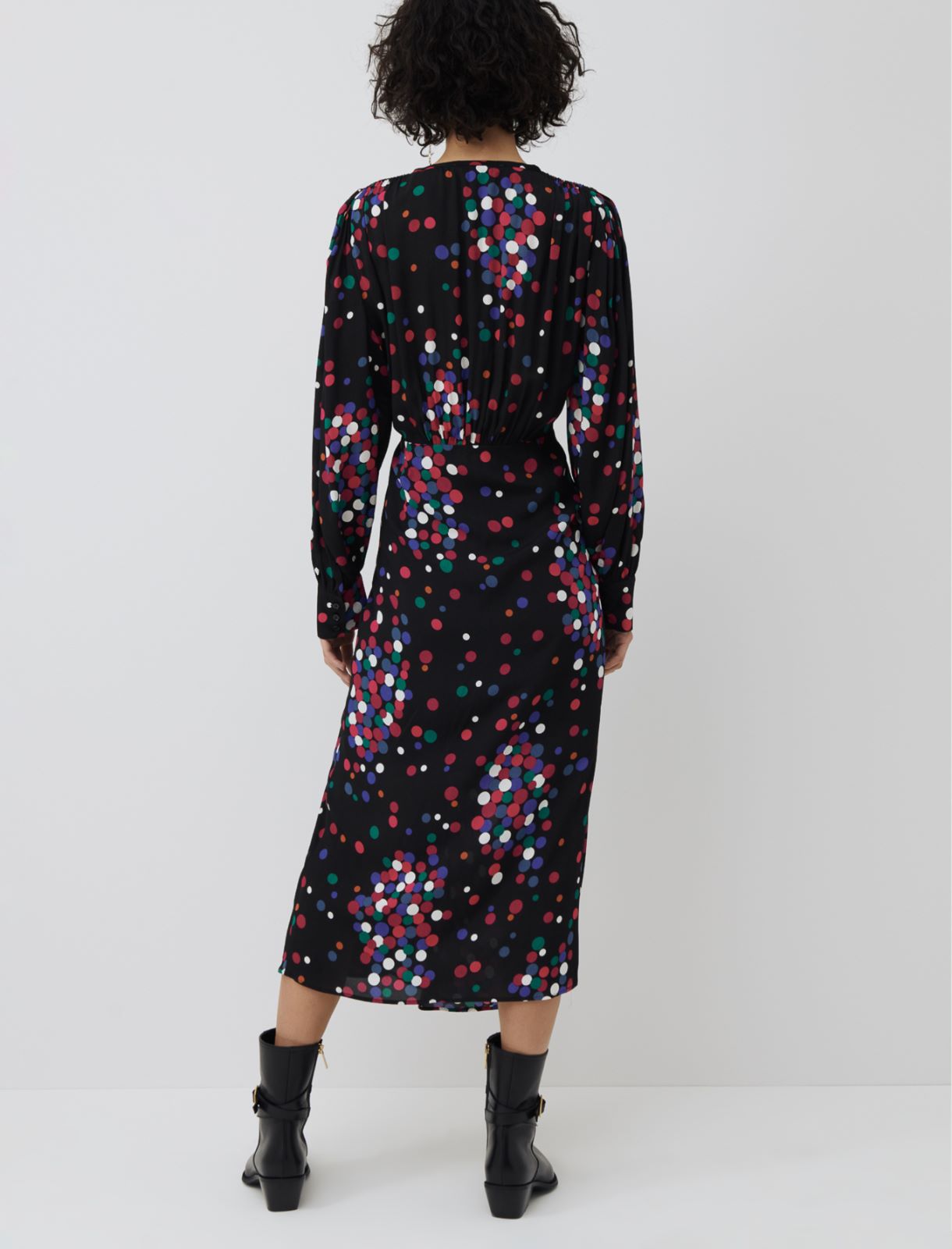 Patterned dress - Black - Marina Rinaldi - 3