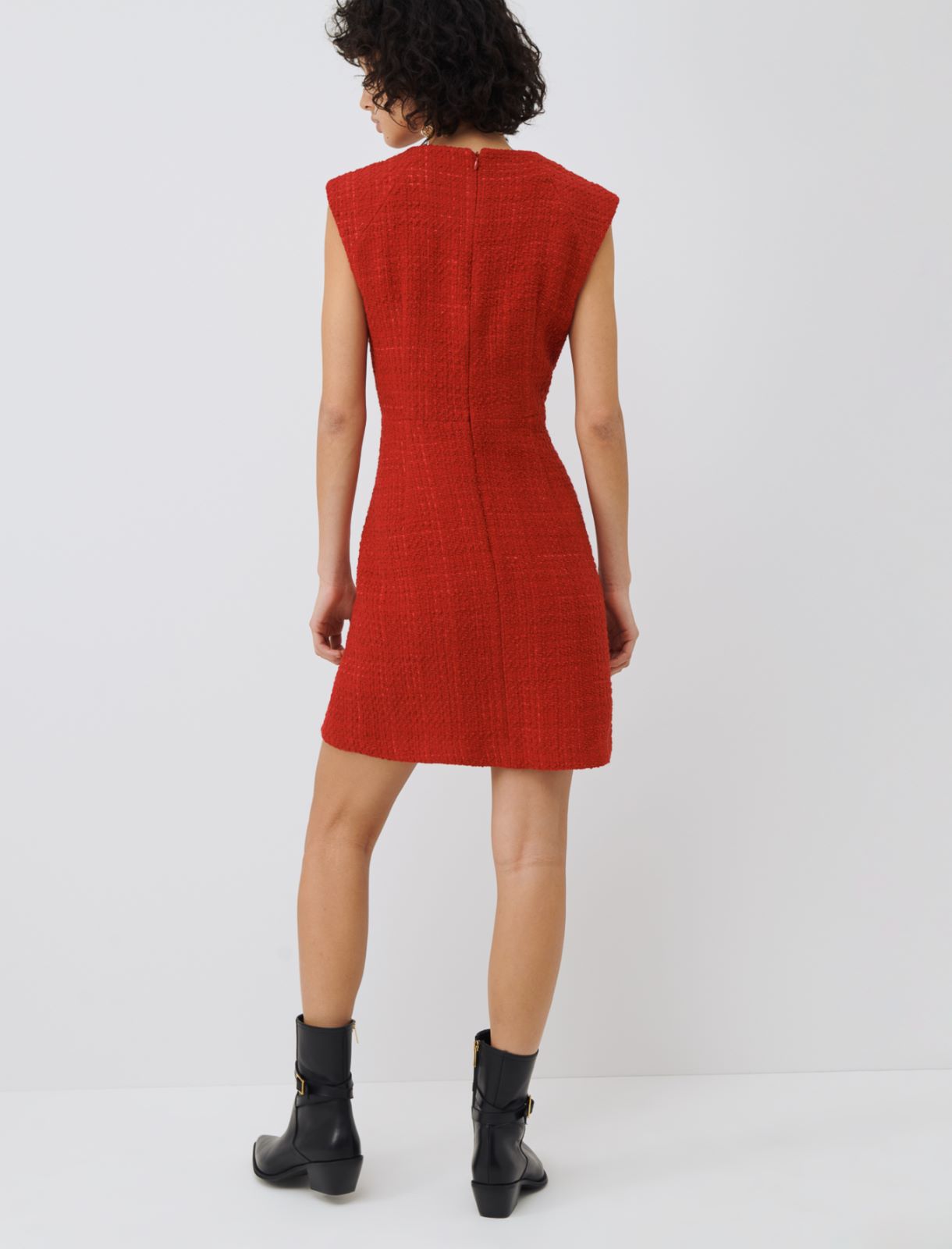 Tweed dress - Red - Marella - 3