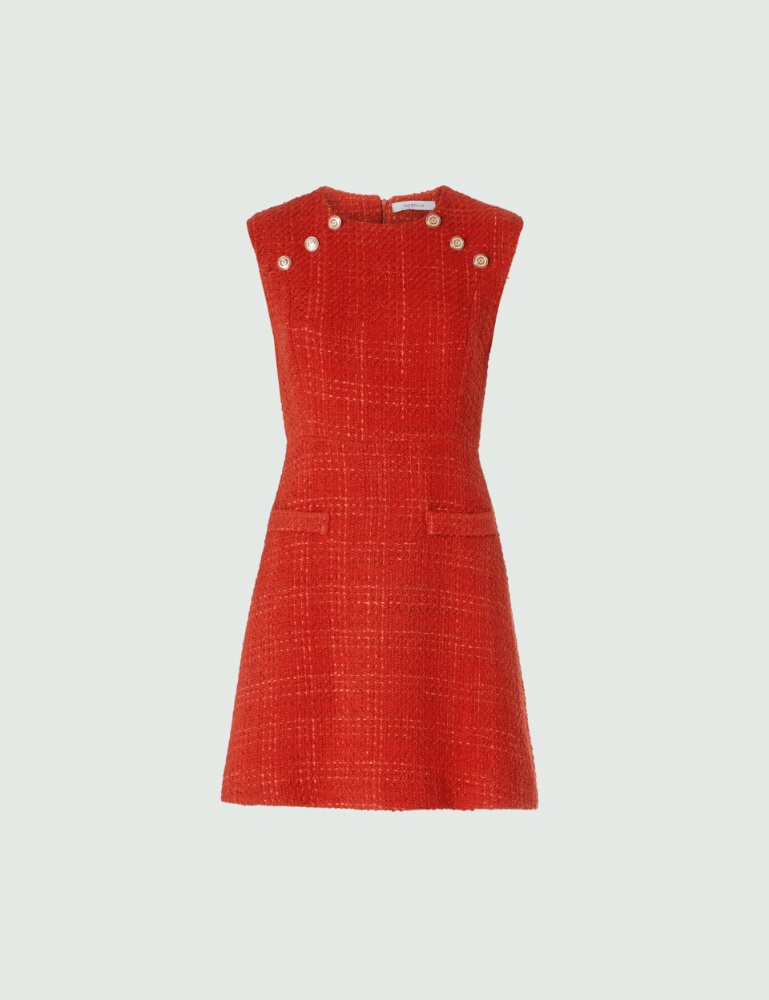 Tweed dress - Red - Marella - 2
