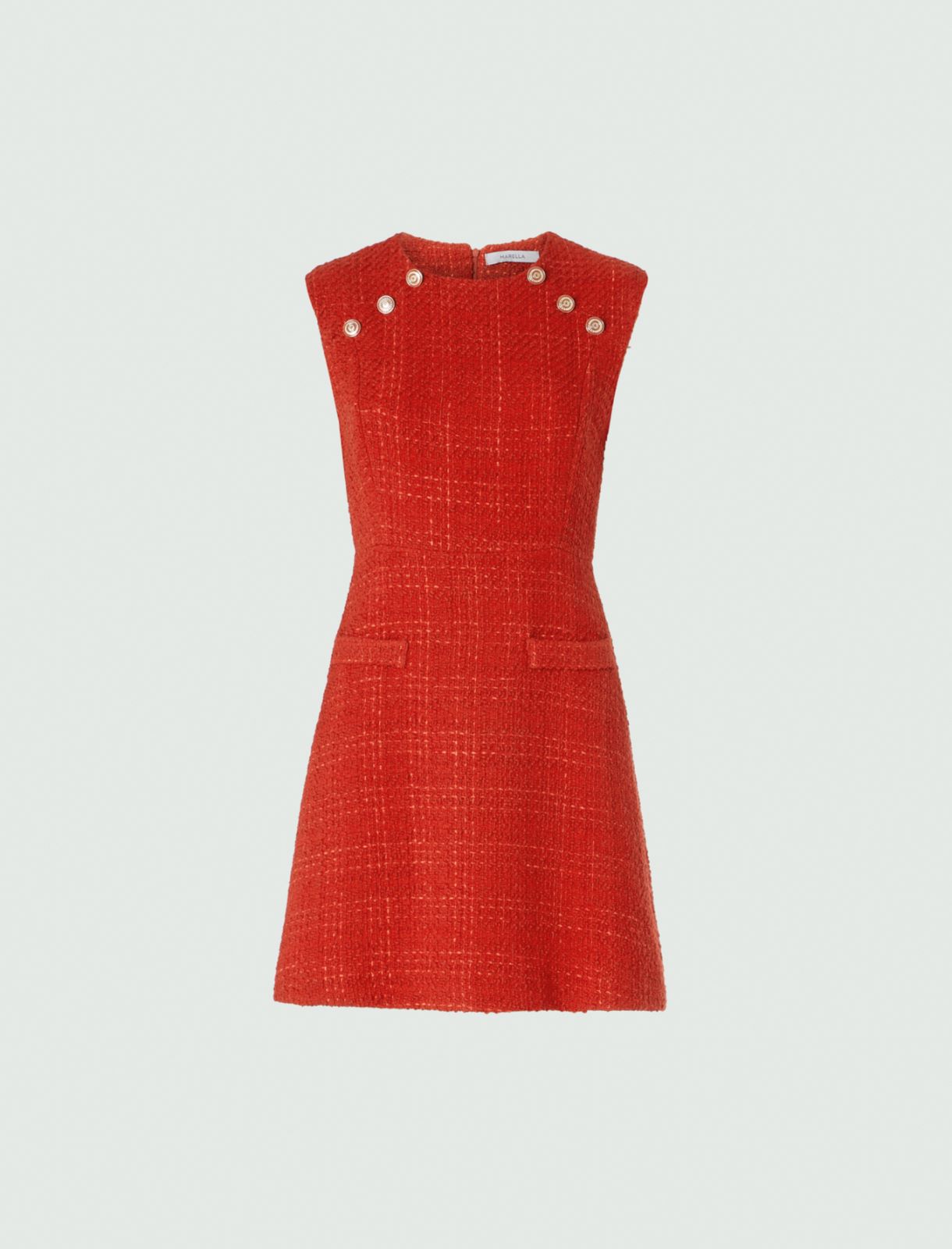 Tweed dress - Red - Marella