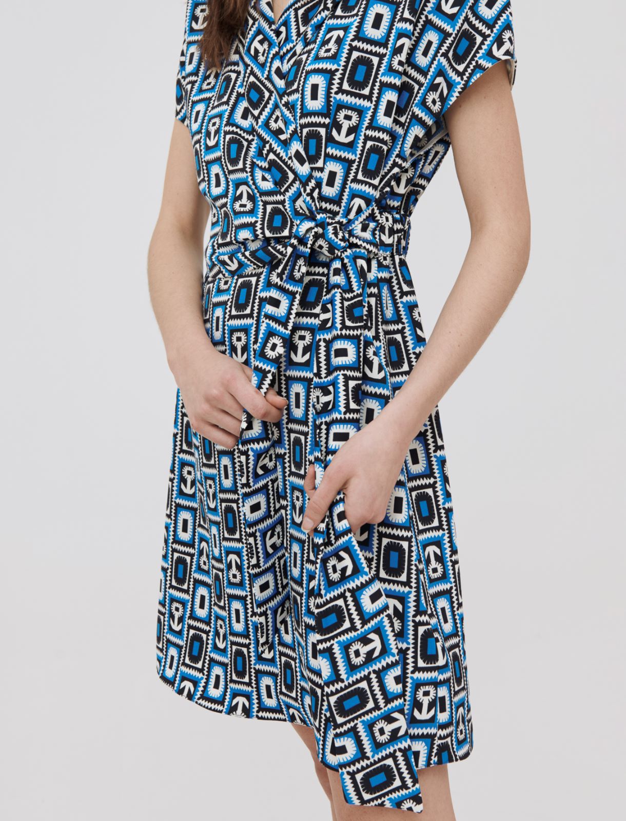 Wrap dress - Cornflower blue - Marina Rinaldi - 5